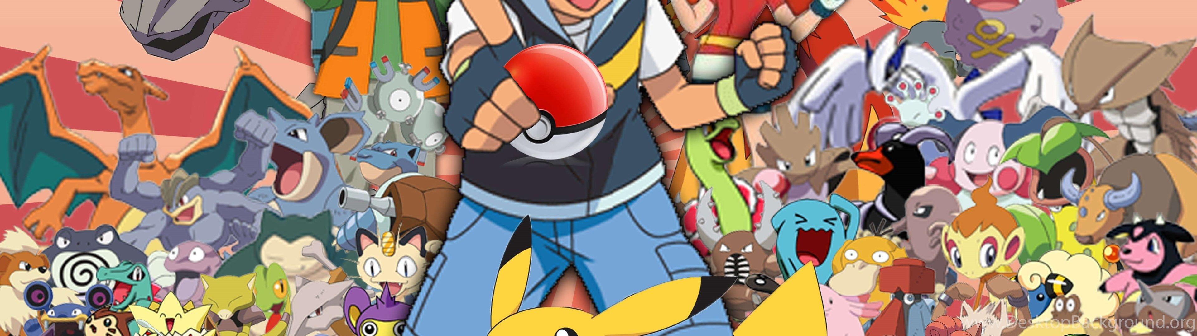 3840x1080 Pokemon HD Wallpaper Desktop Background
