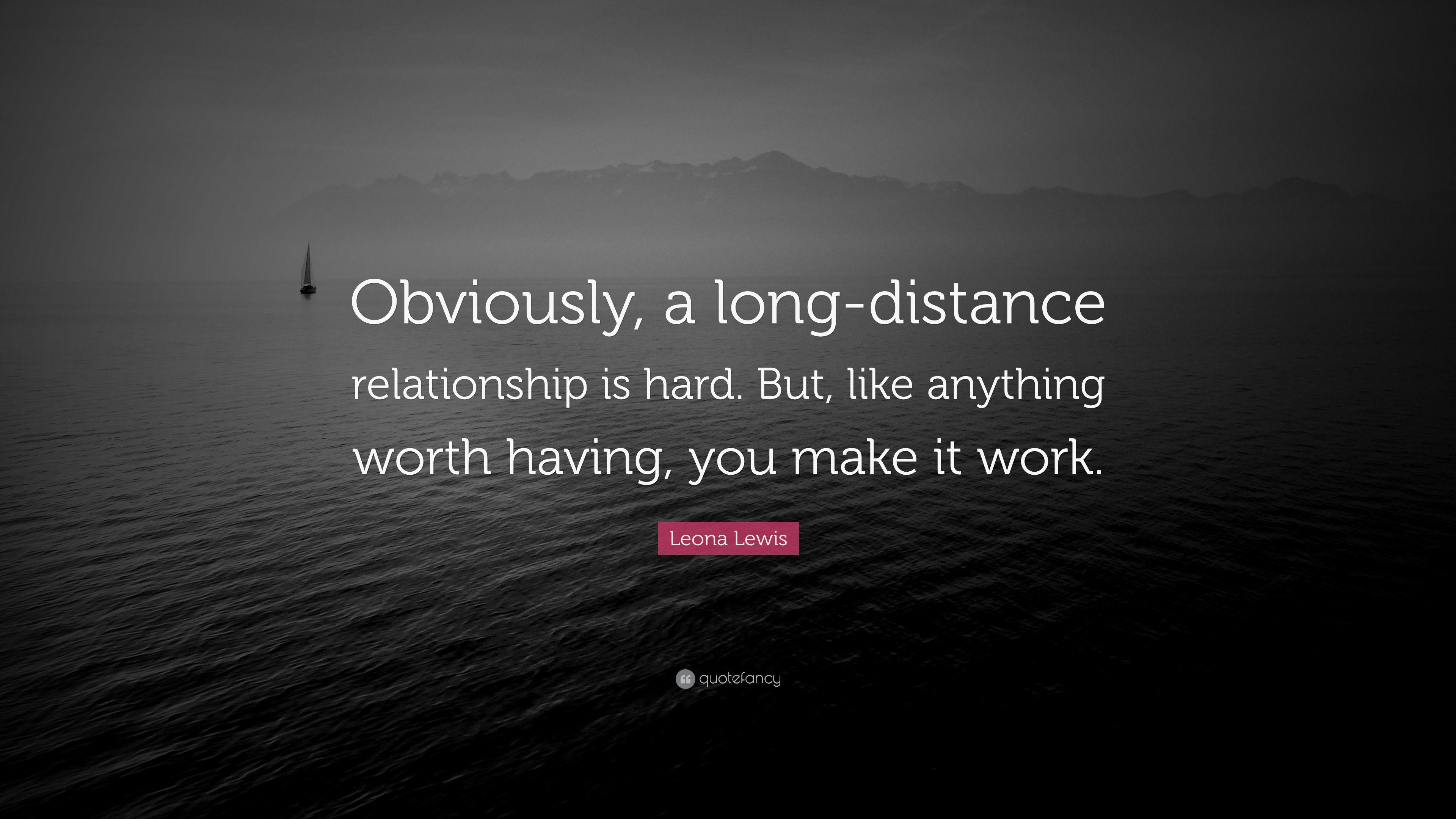 3840x2160 Leona Lewis Quote: “Obviously, A Long Distance Relationship Is Hard. But, Like Anything Worth Having, You Make It Work.” (7 Wallpaper)