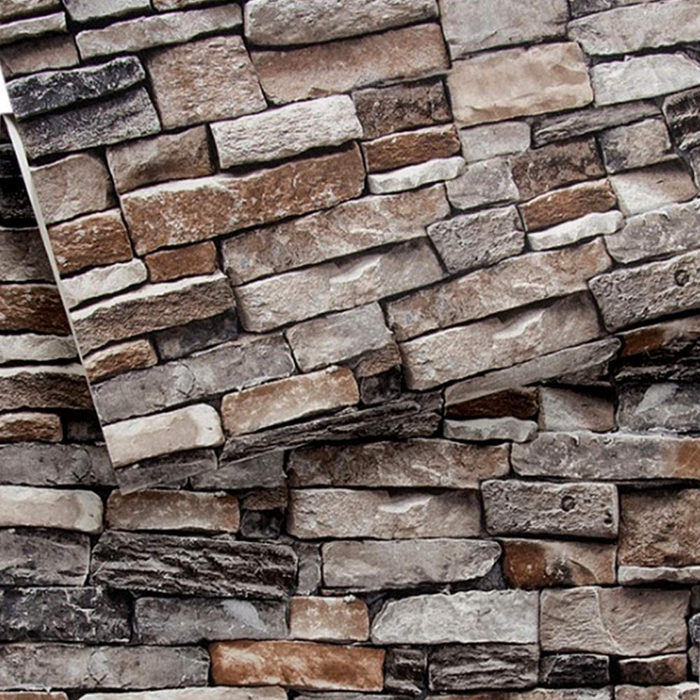 1000x1000 Brick Wallpaper, Stone Textured, Removable and Waterproof for Home Design and Room Decoration, Super Large Size 0.53m x 10m / 393.7 x 21