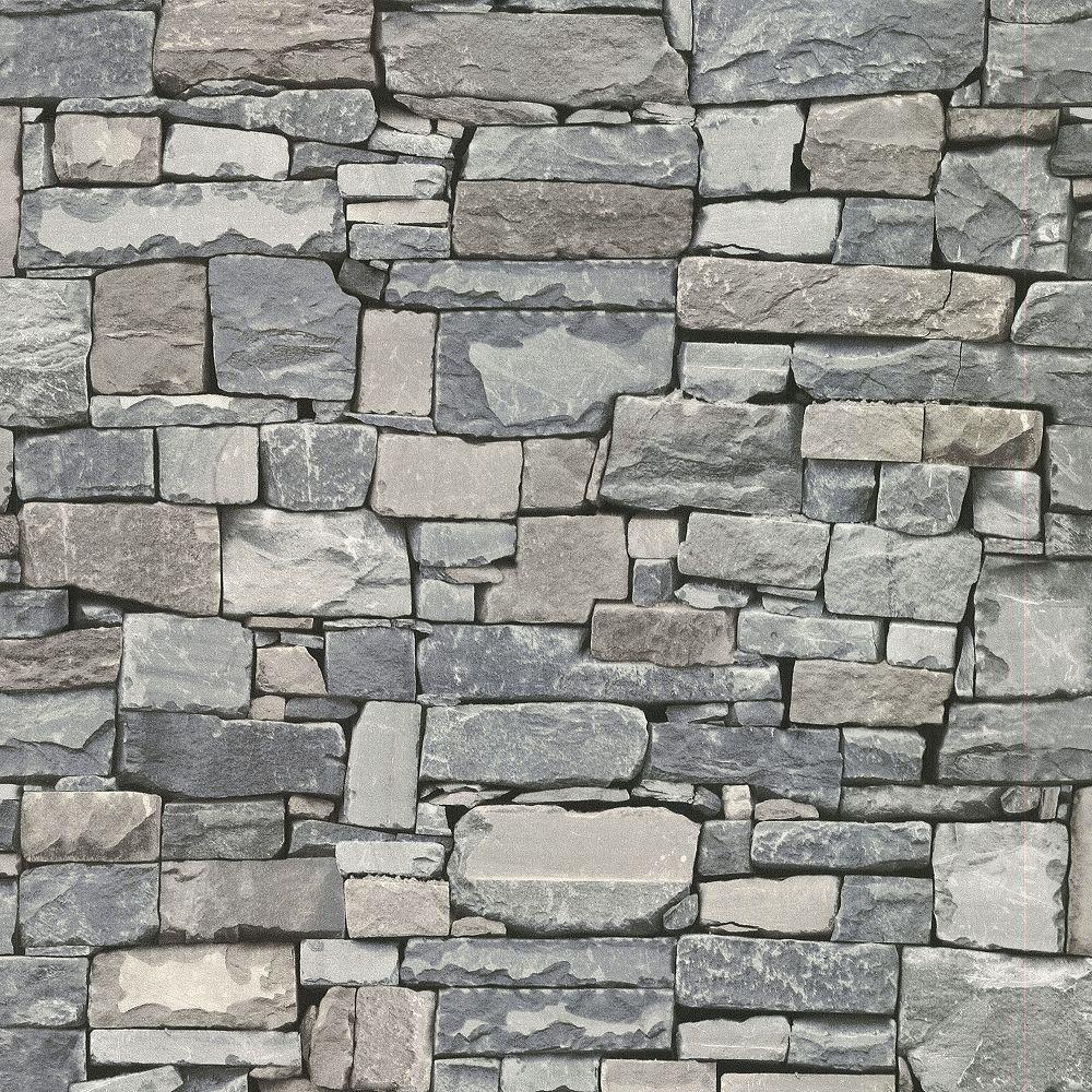 1000x1000 Advantage Wrangell Grey Stacked Slate Wallpaper. The Home Depot Canada
