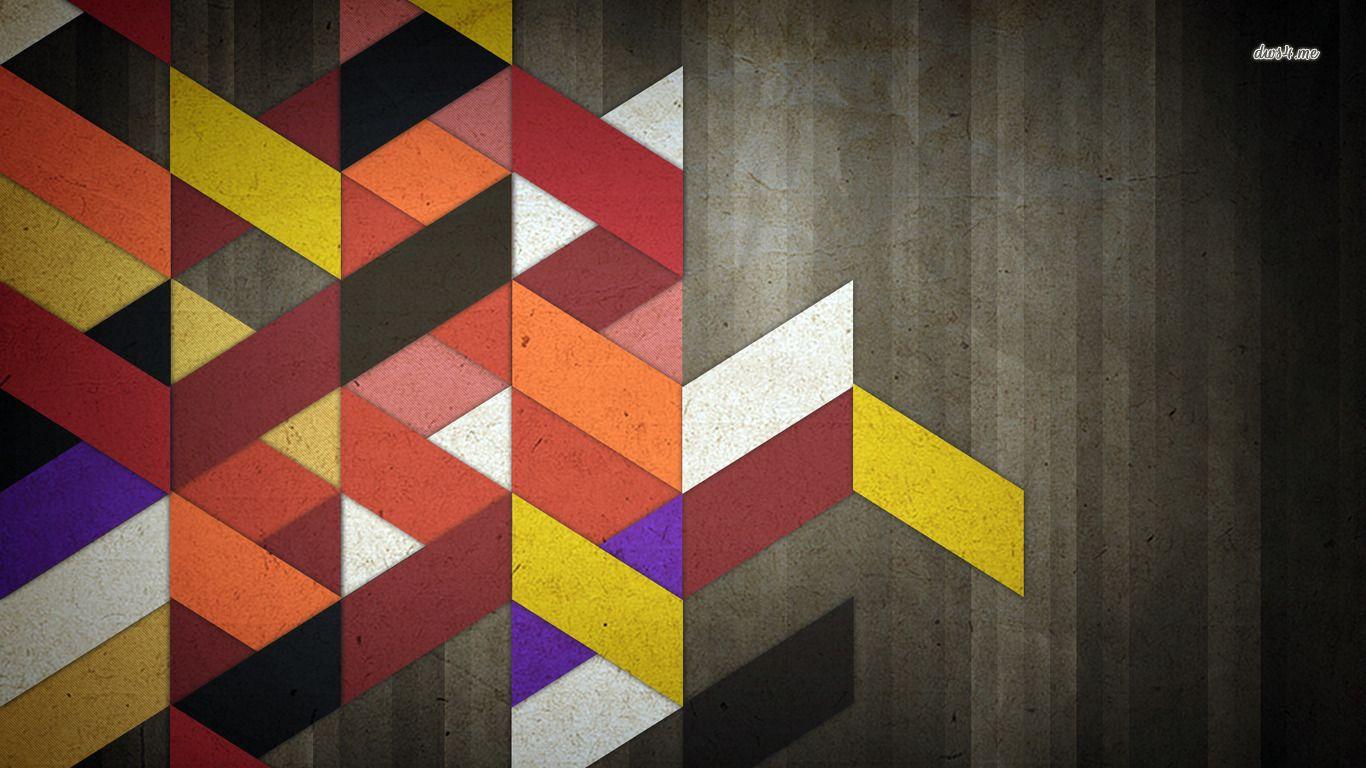 1366x768 Geometric Shapes Wallpaper