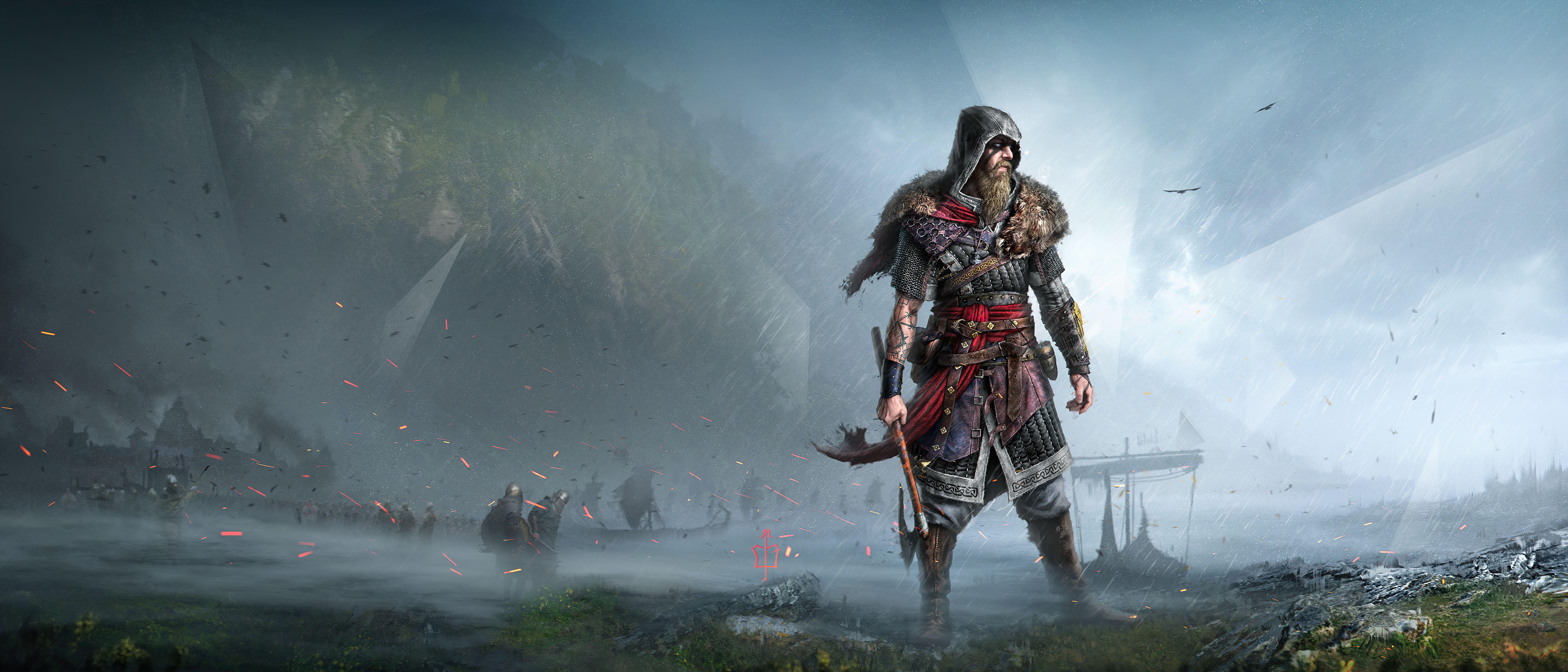6720x2880 Assassin's Creed Valhalla 4K Wallpaper, Viking raider, Fan Art, PC games, PlayStation PlayStation Xbox One, Games