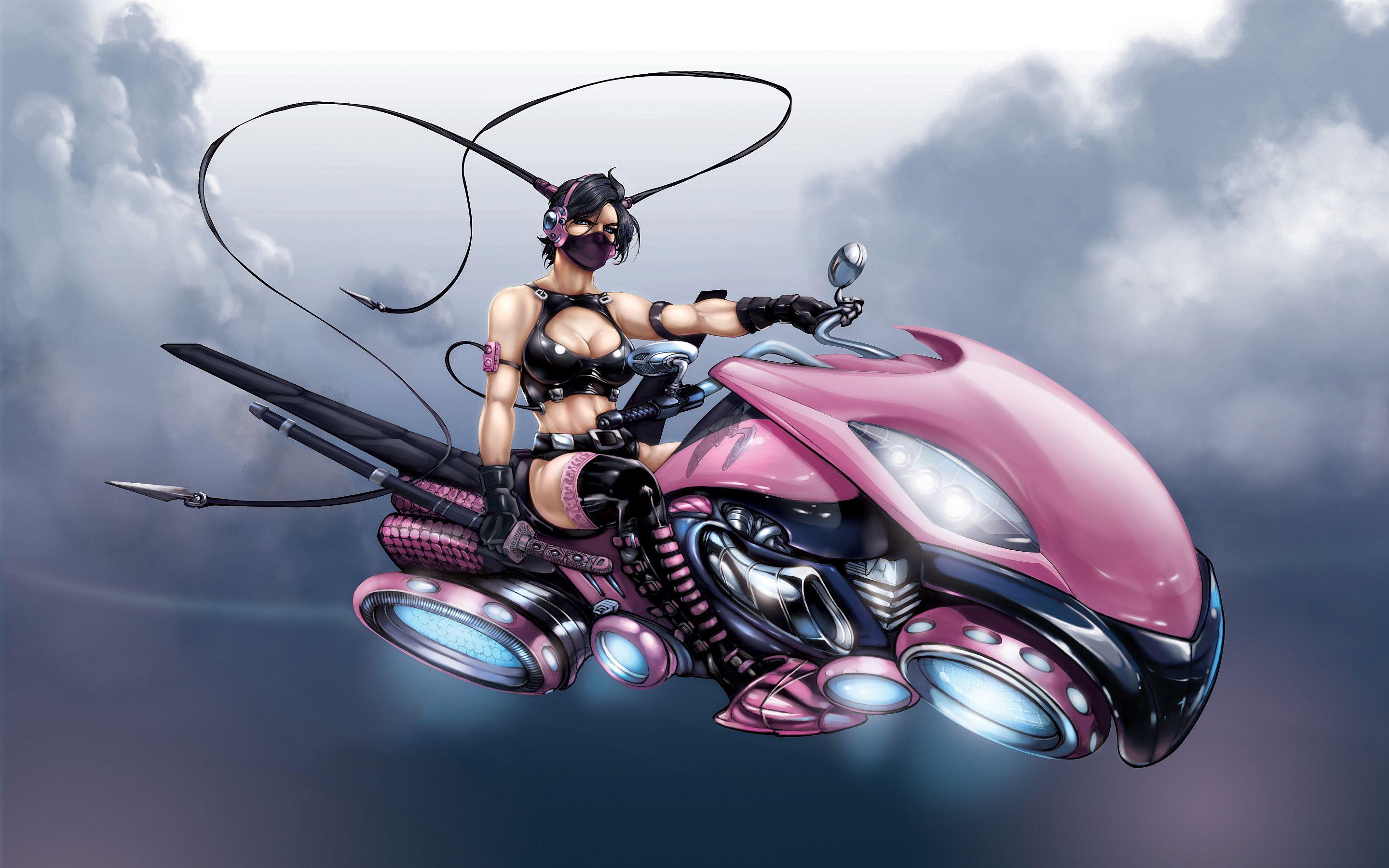 2880x1800 Scifi cyber girl