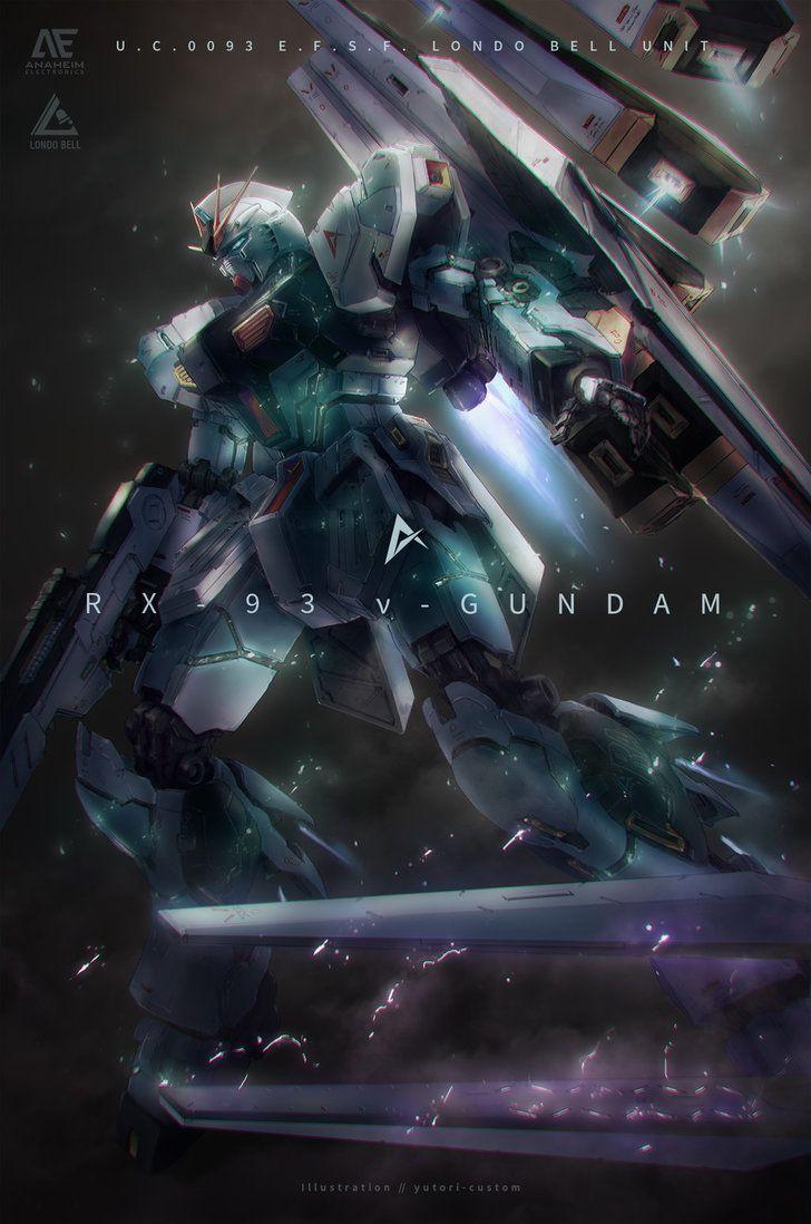 728x1098 RX 93 By Yutori Custom. Gundam Art, Gundam Wallpaper, Gundam