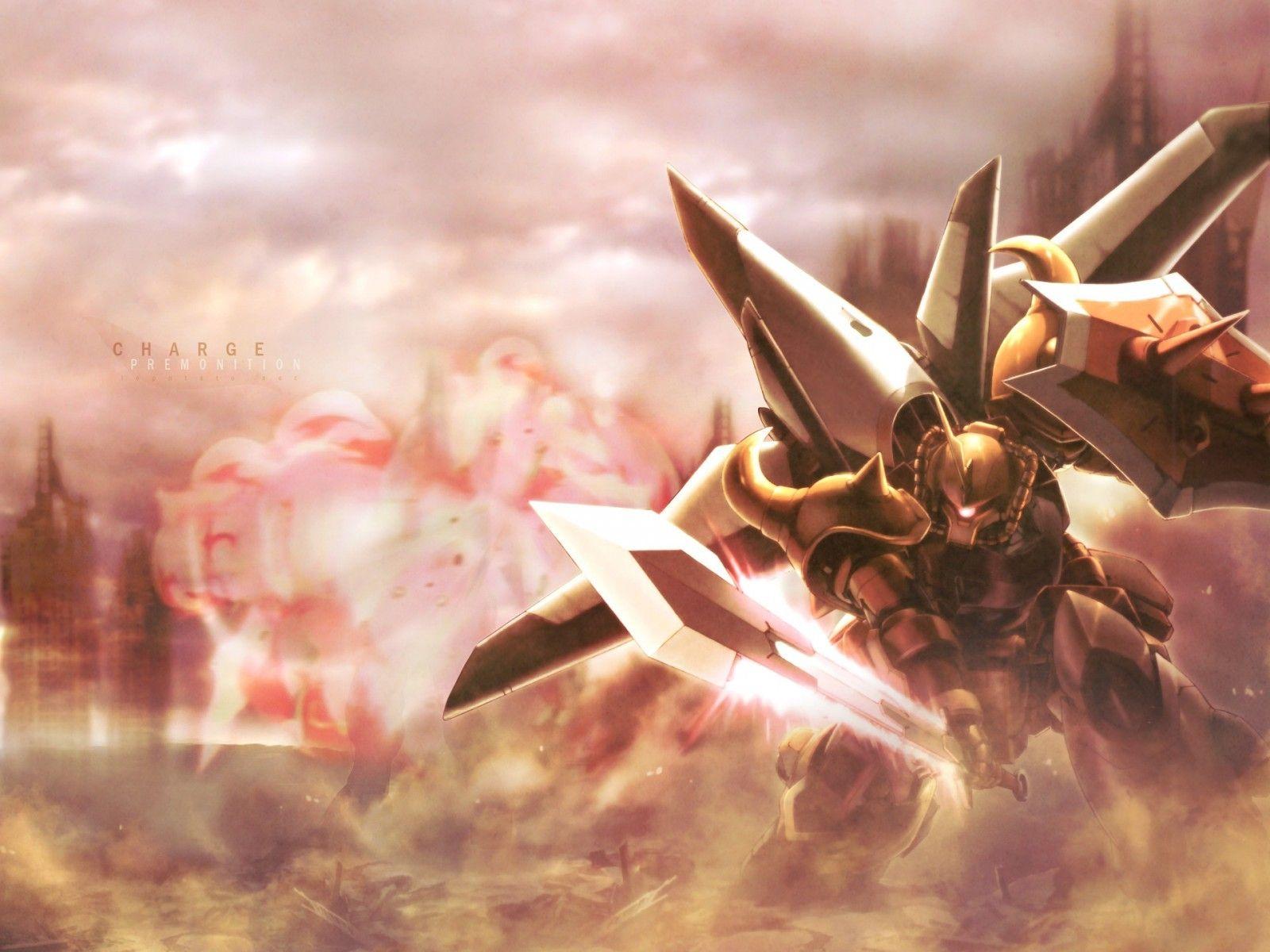 1600x1200 Gundam zaku fantasy art wallpaperx1200