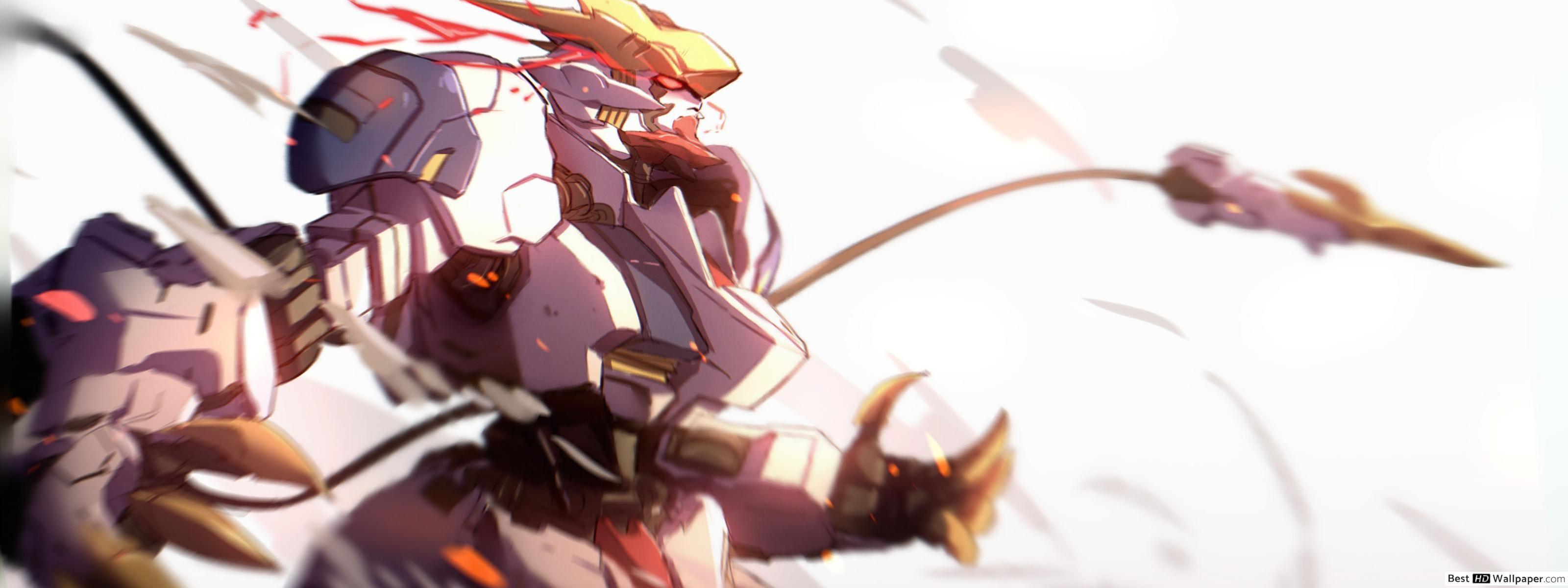 3200x1200 Mobile Suit Gundam Iron Blood Orphans G 08 Gundam Barbatos Lupus Rex HD Wallpaper Download
