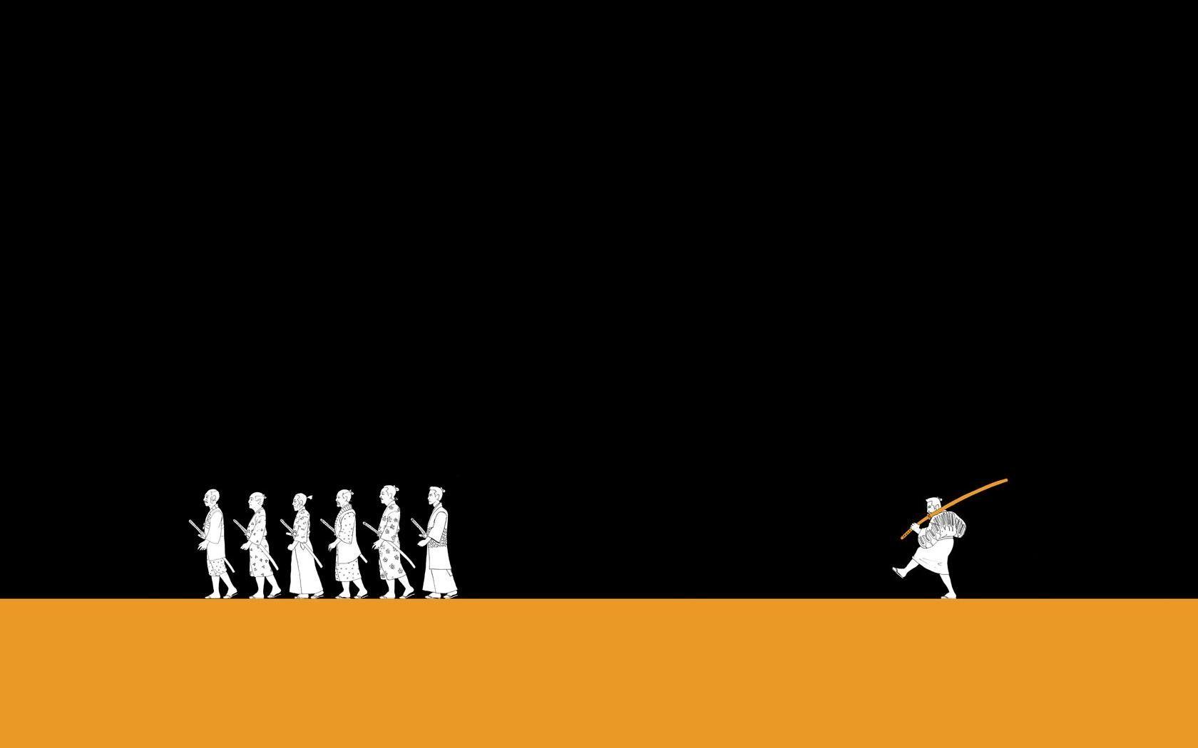 1680x1050 Wallpaper : minimalism, samurai, brand, Kikuchiyo, Shichinin no