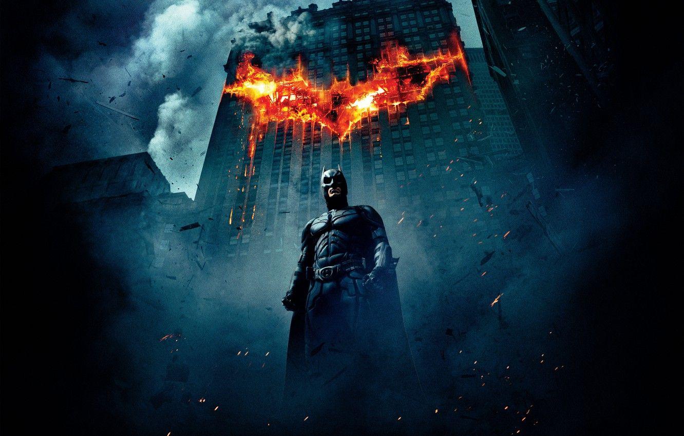 1332x850 Wallpaper Dark, City, Fire, Movies, Hero, The Dark Knight, Batman, Legendary Picture, The, Wallpaper, Smoke, Begins, Super image for desktop, section фильмы