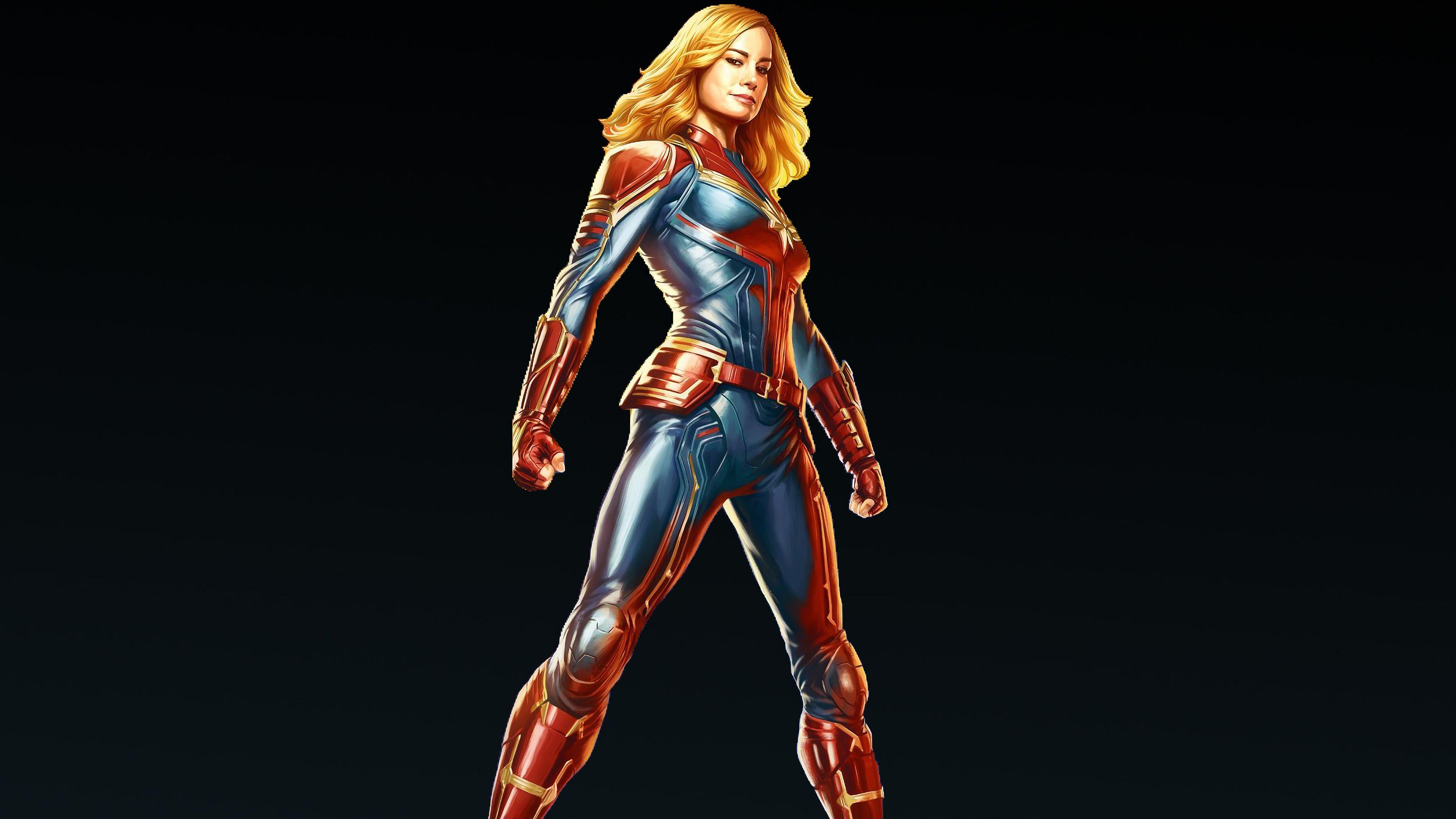 3840x2160 Wallpaper 4k Captain Marvel Movie 2019 Carol Danvers 4K Wallpaper Captain Marvel (Carol Danvers), Captain Marvel (Movie 2019), Marvel Comics