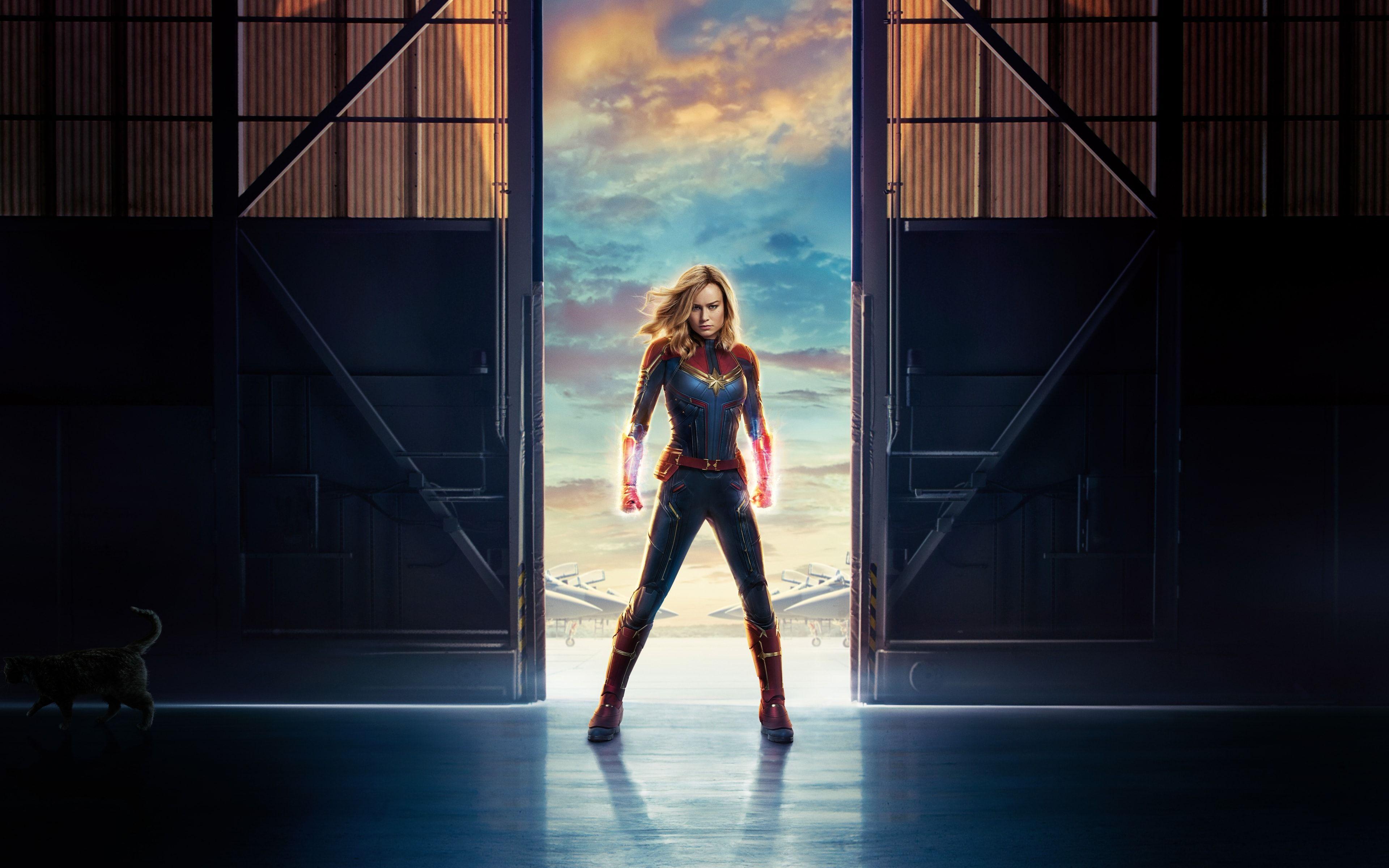 3840x2400 Brie Larson, Captain Marvel, Carol Danvers, Marvel Wallpaper