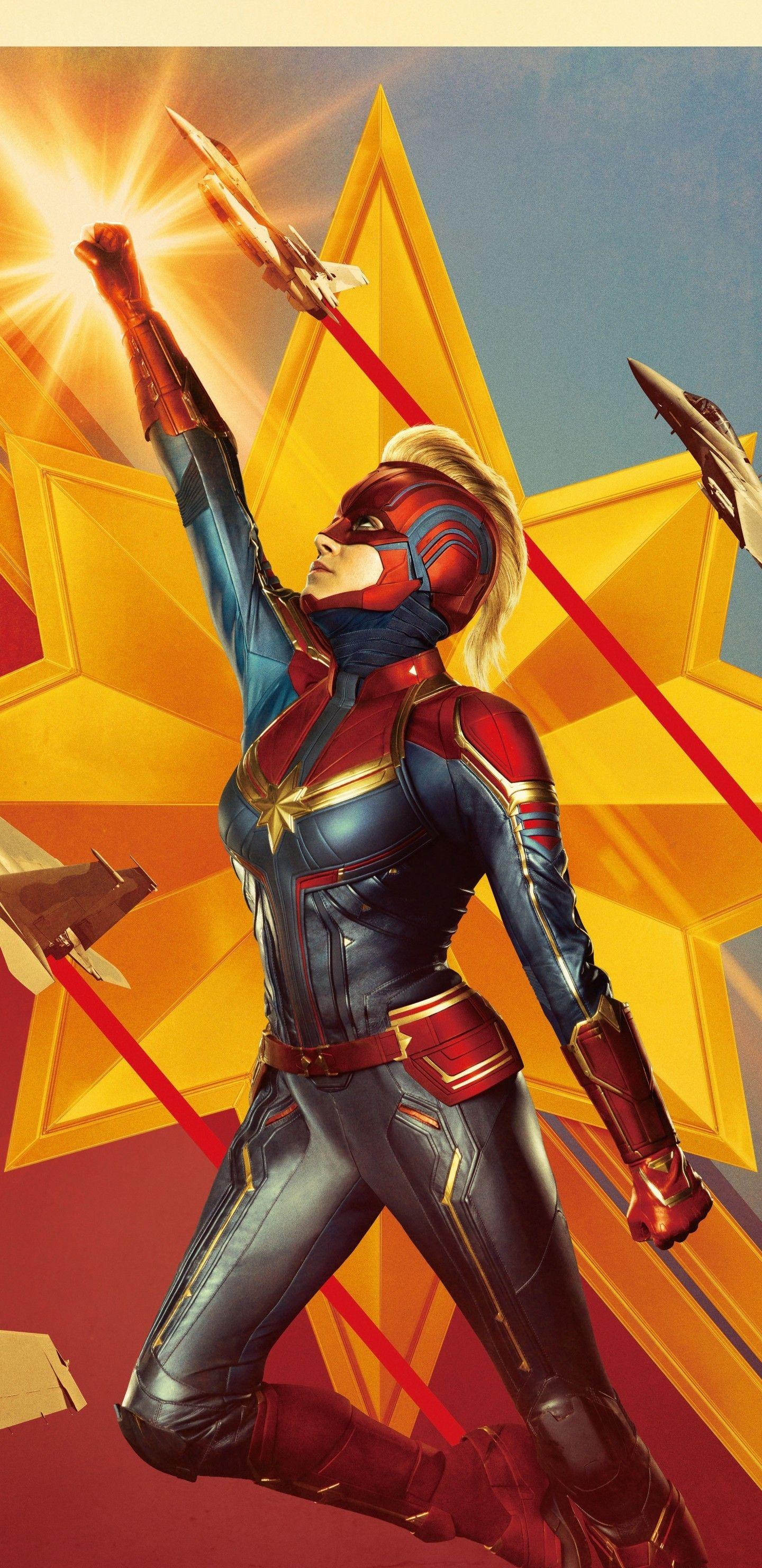1440x2960 Download 1440x2960 Carol Danvers, Captain Marvel, Artwork Wallpaper for Samsung Galaxy S Note S S8+, Google Pixel 3 XL