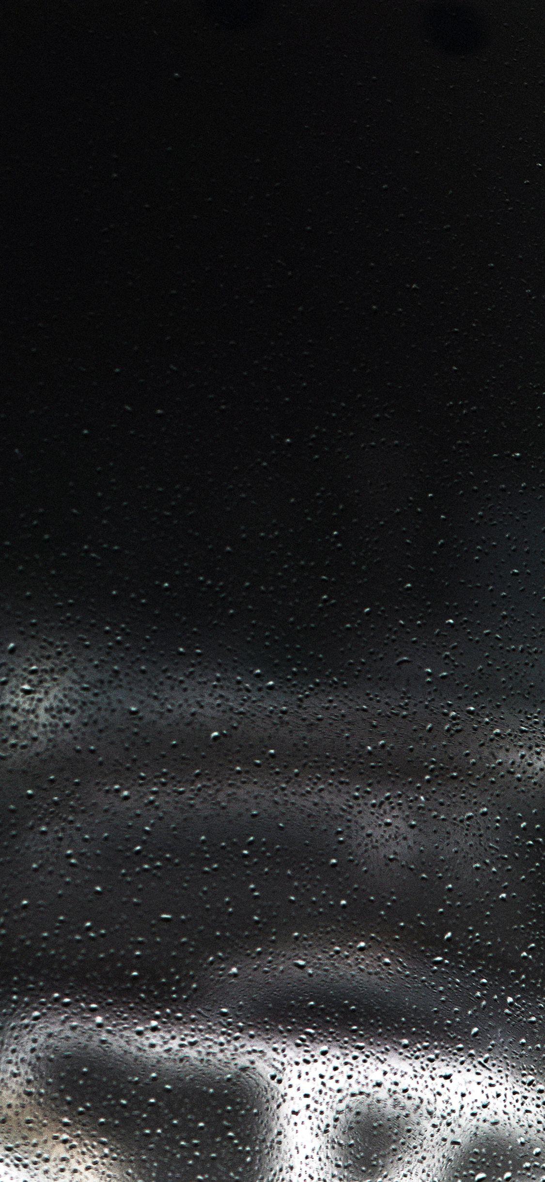 1125x2436 Window Rain Bubble Nature City Dark Wallpaper