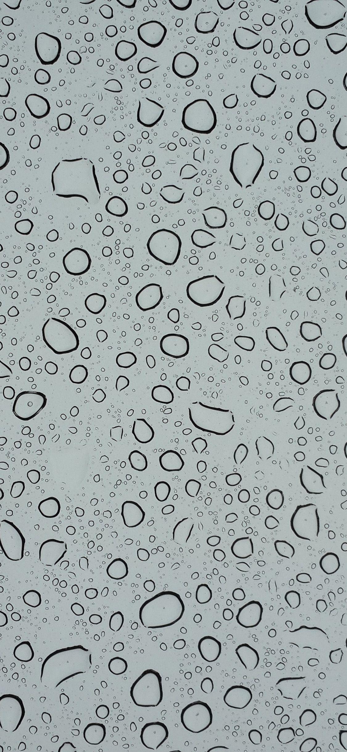 1125x2436 pattern background water rain