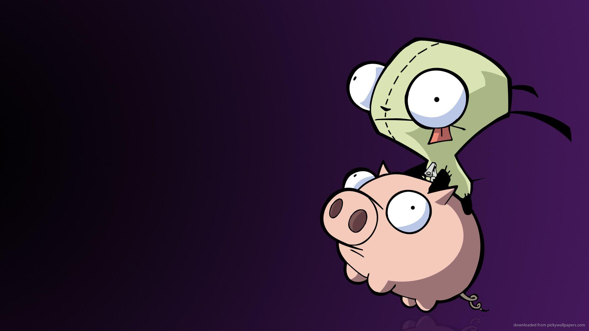 Girgoose, alien, animated, cartoon, cute, funny, gir, invader zim, robot,  zim, HD phone wallpaper