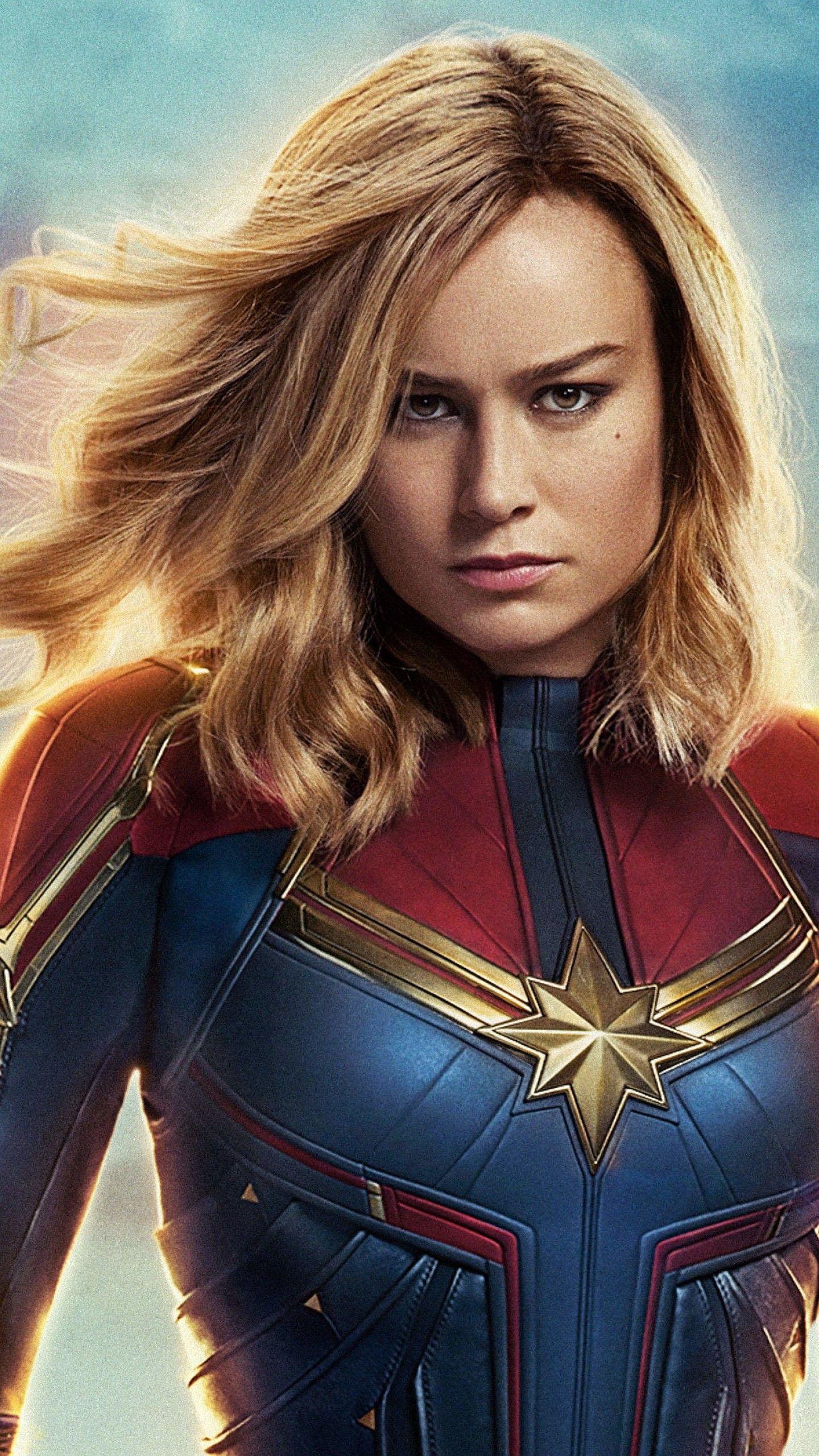 1440x2560 Wallpaper Captain Marvel, Brie Larson, 4K, Movies