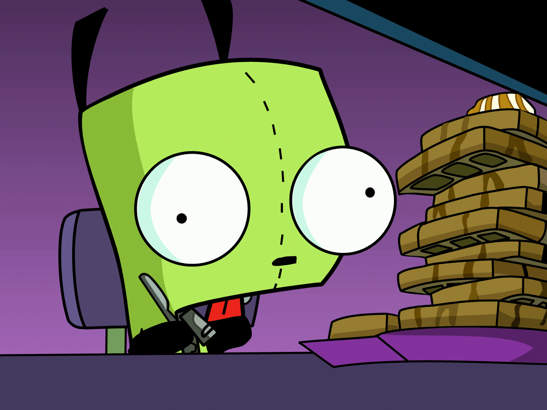 1920x1440 Invader Zim, waffles, Gir Wallpaper /