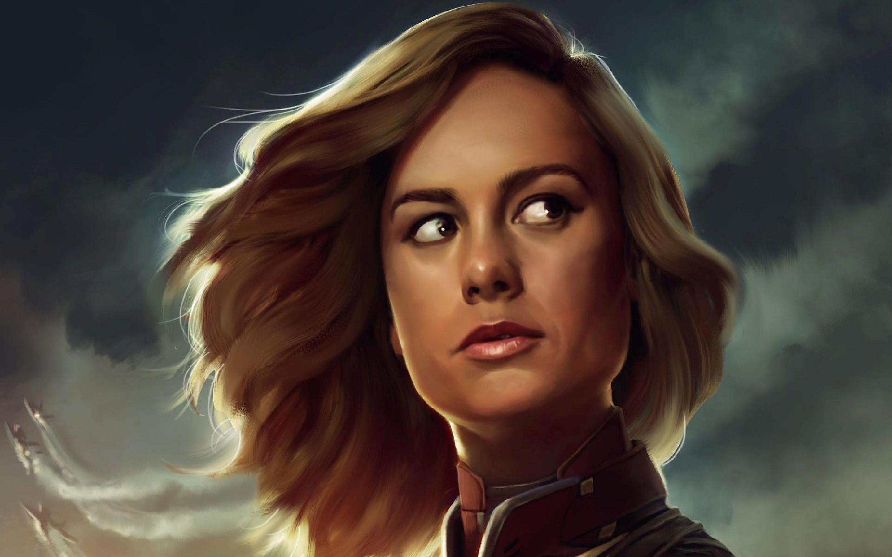 2880x1800 Brie Larson Captain Marvel Artwork Macbook Pro Retina Wallpaper, HD Artist 4K Wallpaper, Image, Photo and Background