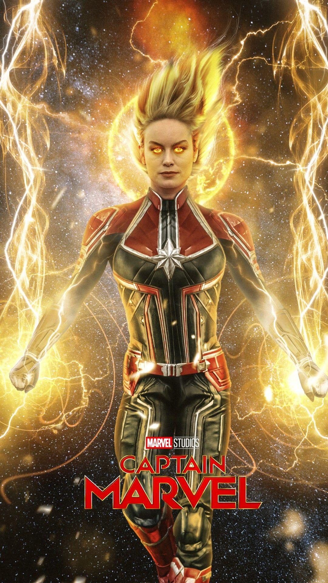 1080x1920 Brie Larson as Captain Marvel Wallpaper</a> Wallpaper