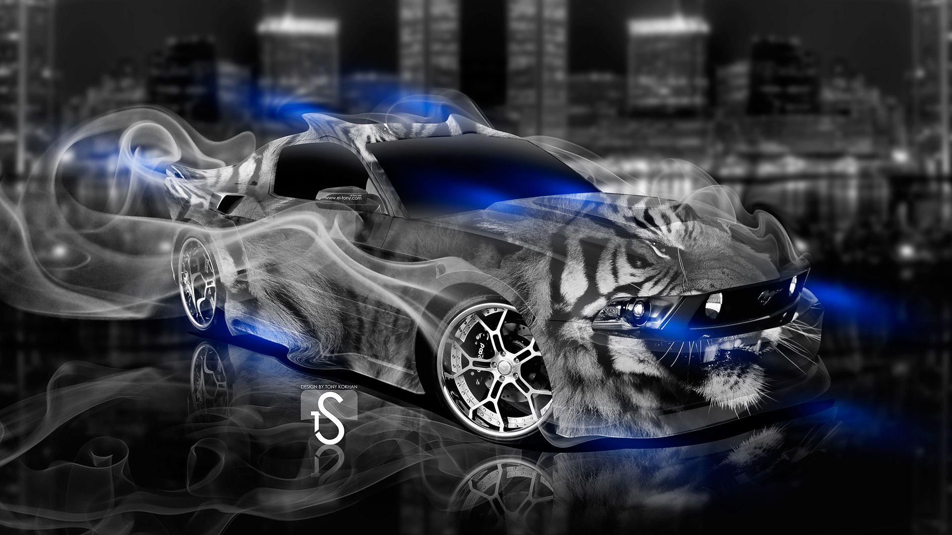 1920x1080 Ford Mustang Fantasy Smoke Tiger 2013 el Tony