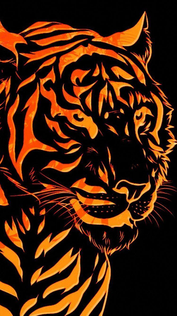 750x1334 Download graph, tiger wallpaper, line background HD Wallpaper for iPhone 5 and iPhone 6. Tiger wallpaper, Tiger artwork, Tiger art