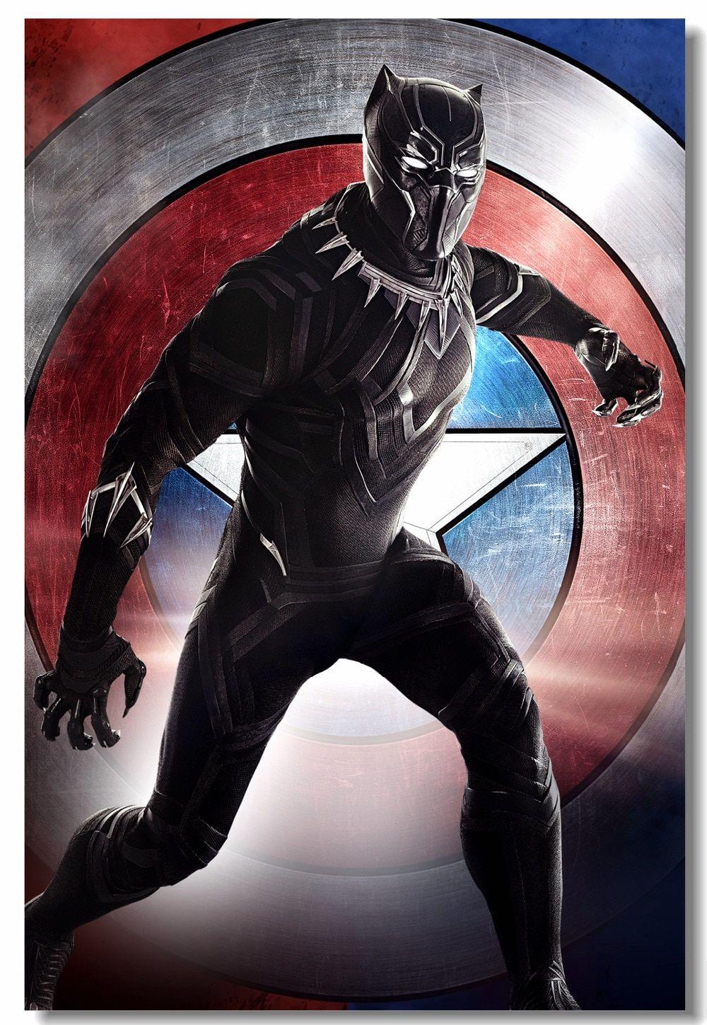 1000x1449 Custom Canvas Wall Decoration Infinity War Black Panther Poster Captain America Civil War Wall Sticker Avengers Wallpaper #. sticker mural. wall stickerwall decor