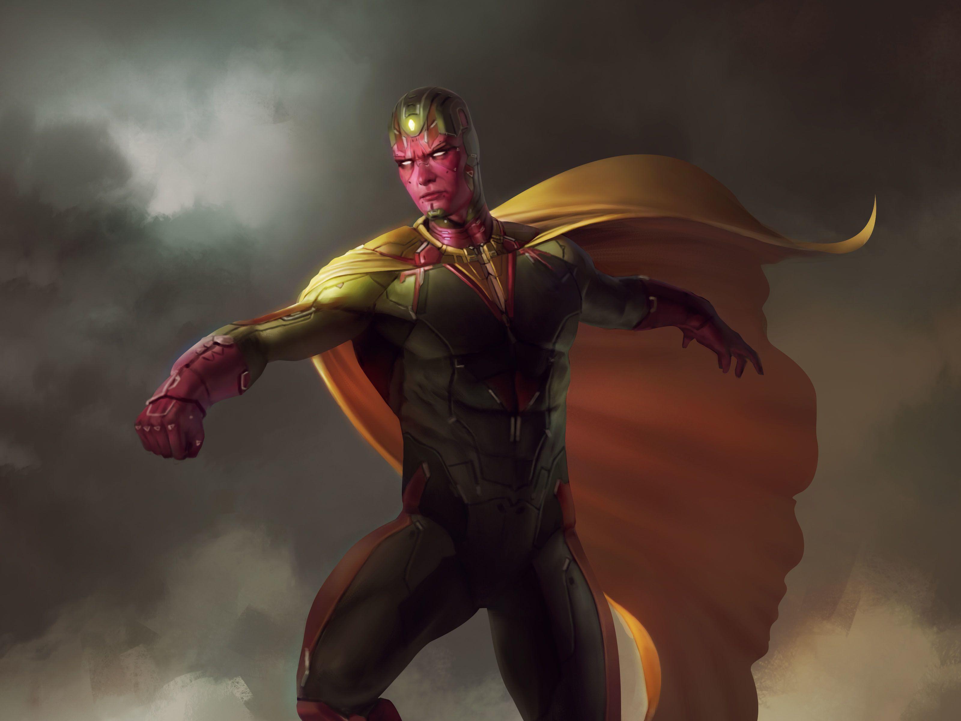 3200x2400 Avengers Vision Artwork Wallpaper, HD Superheroes 4K Wallpaper, Image, Photo and Background