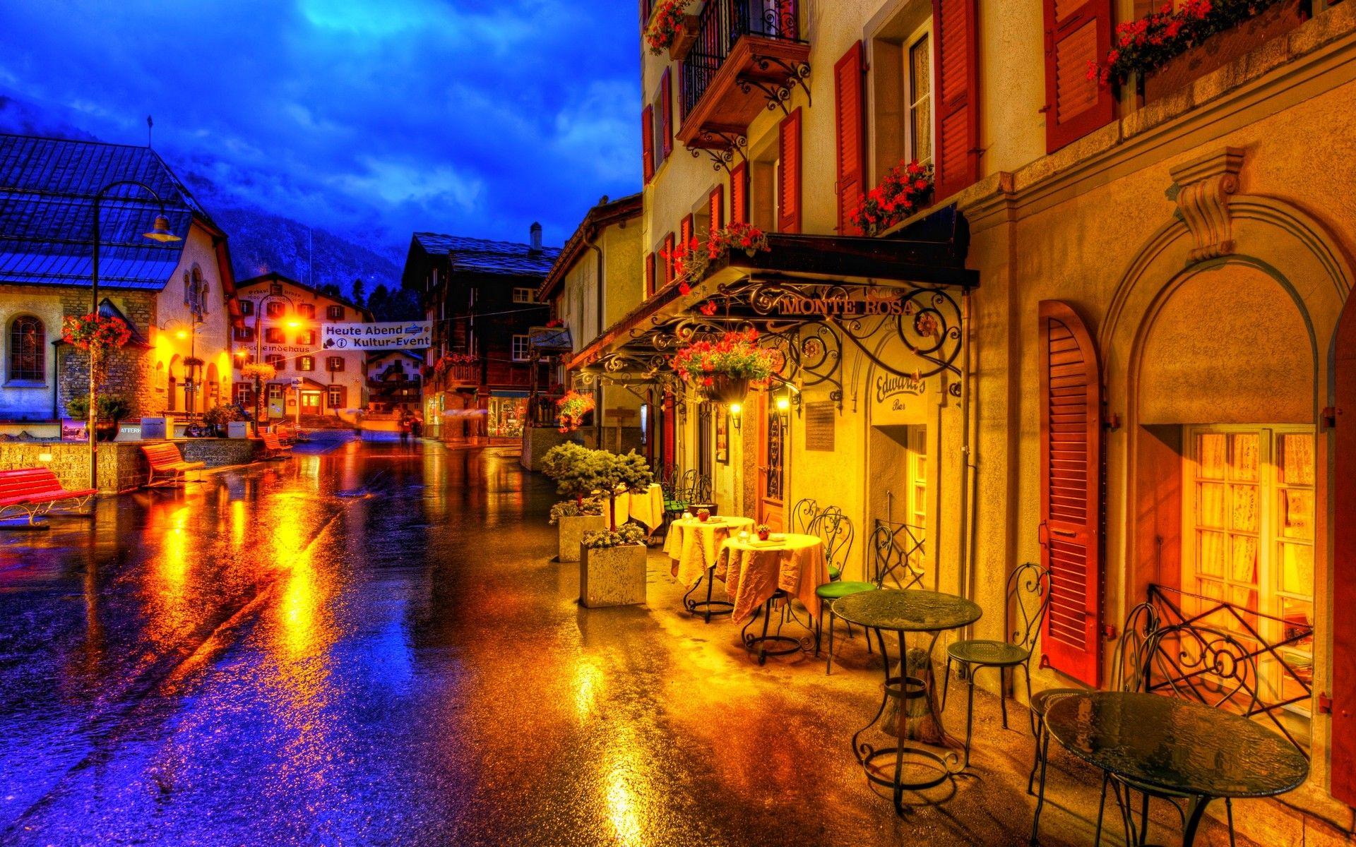 1920x1200 Houses: COFFEE BREAK SWITZERLAND Cafe Zermatt Cafes City Tables
