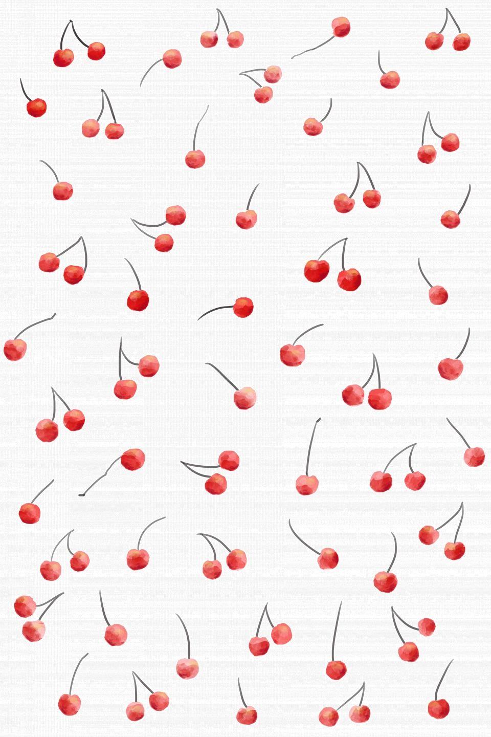 960x1440 Small Fresh Cherry Fruit Background, Cherry, Small Fresh Style, Cute Background Image for Free Download