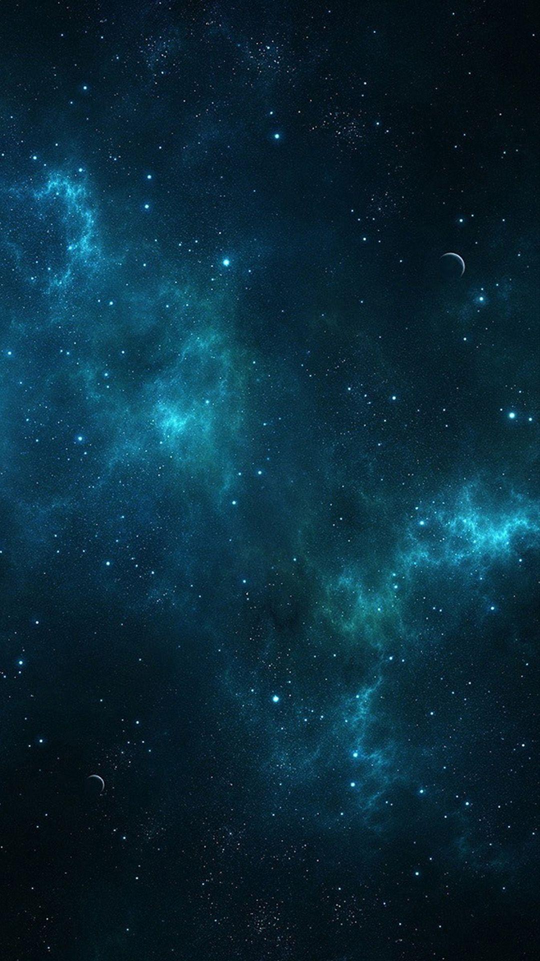 Beautiful Iphone Galaxy Background Blue Space Wallpaper Hd
