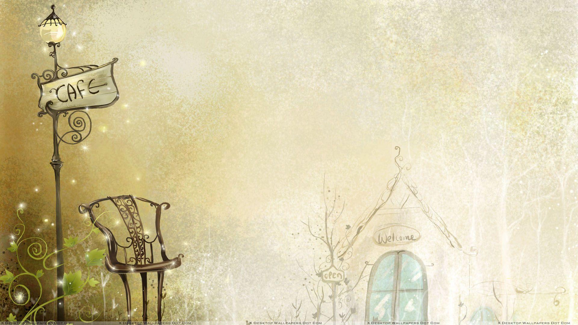 1920x1080 Artistic Chair And Cafe Wallpaper
