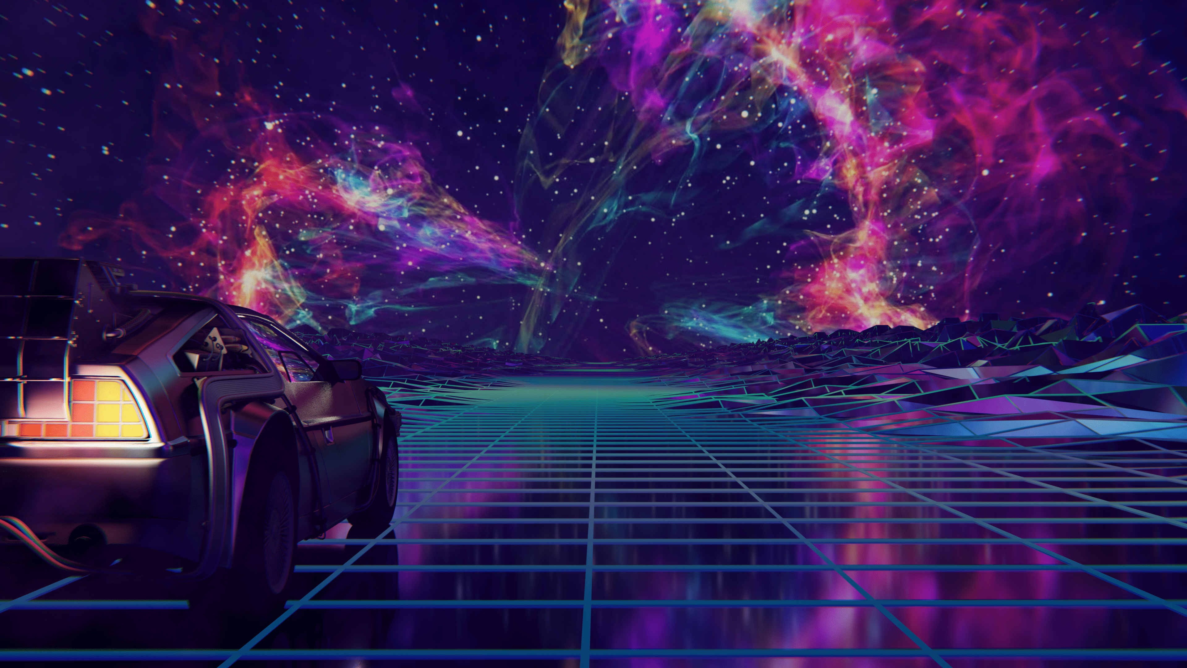 3840x2160 Aesthetic Outrun Wallpaper 4k