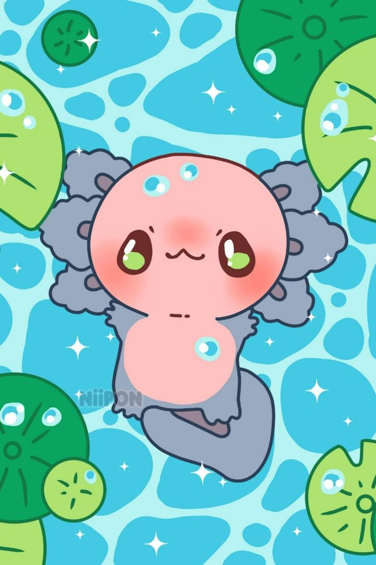 736x1104 kawaii Axolotl