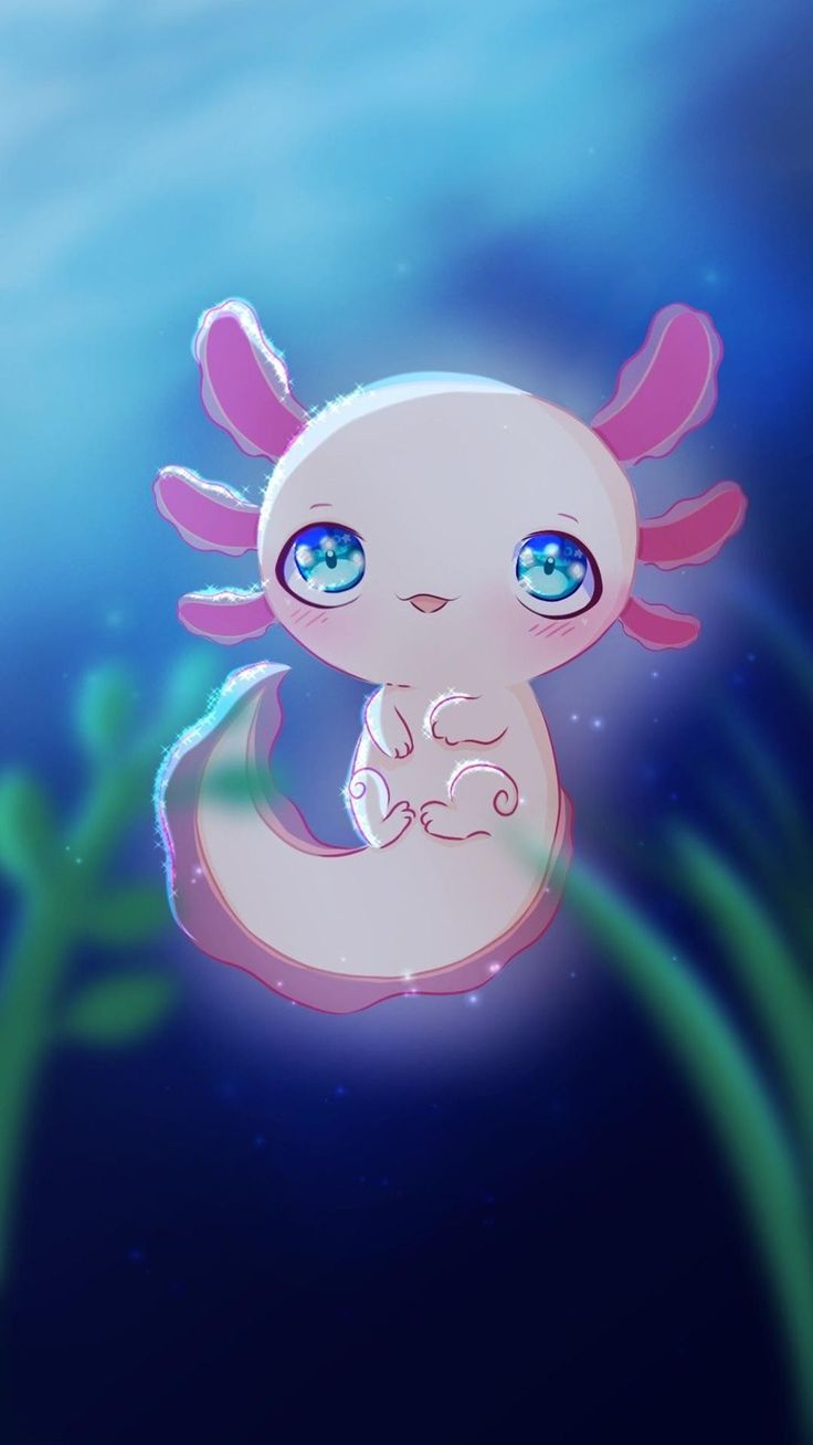 736x1308 Cute axolotl