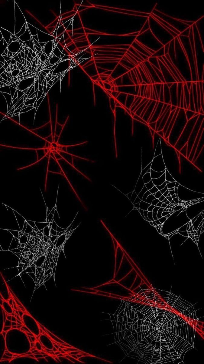 675x1200 Red And Black Halloween Wallpaper. Spiderweb Wallpaper Iphone, Spider Man Wallpaper, Webs