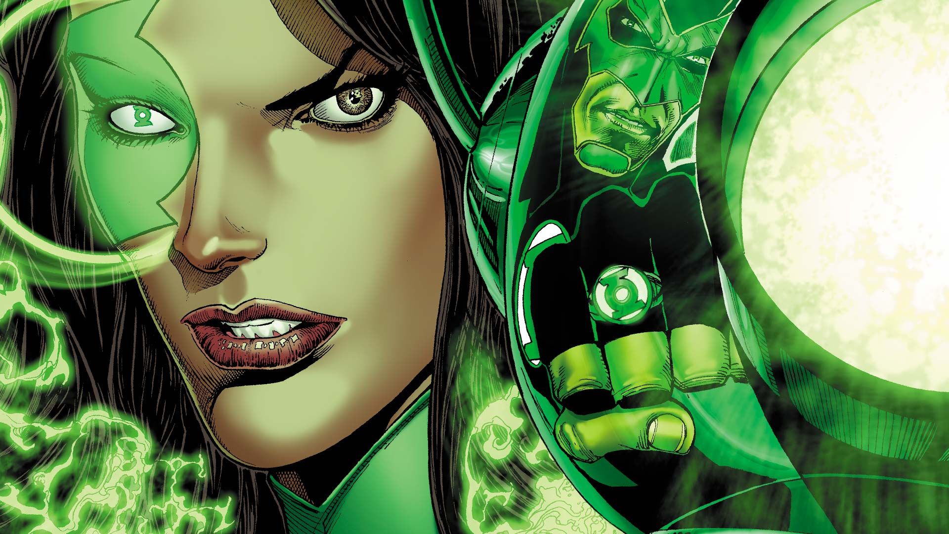 1920x1080 Wallpaper girl, fantasy, ring, face, artwork, Comics, lantern, DC Comics for mobile and desktop, section фантастика, resolution 1920x1080
