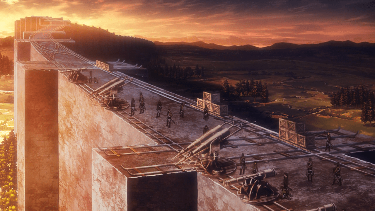 1280x720 Attack On Titan Scenery Wallpaper