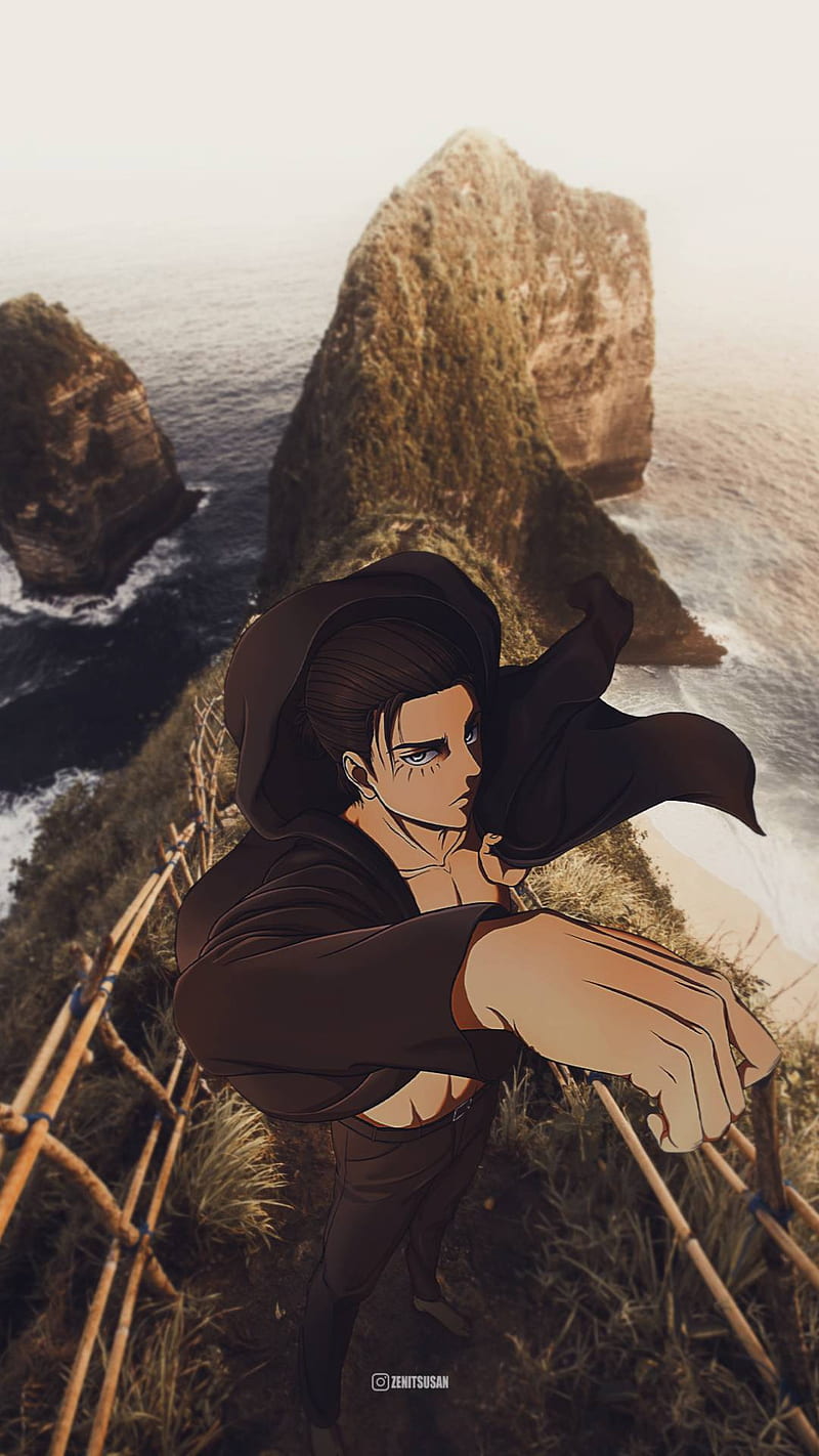 800x1422 Eren, anime, attack, attack on titan, attackontitan, mikasa, nature, titan, HD phone wallpaper