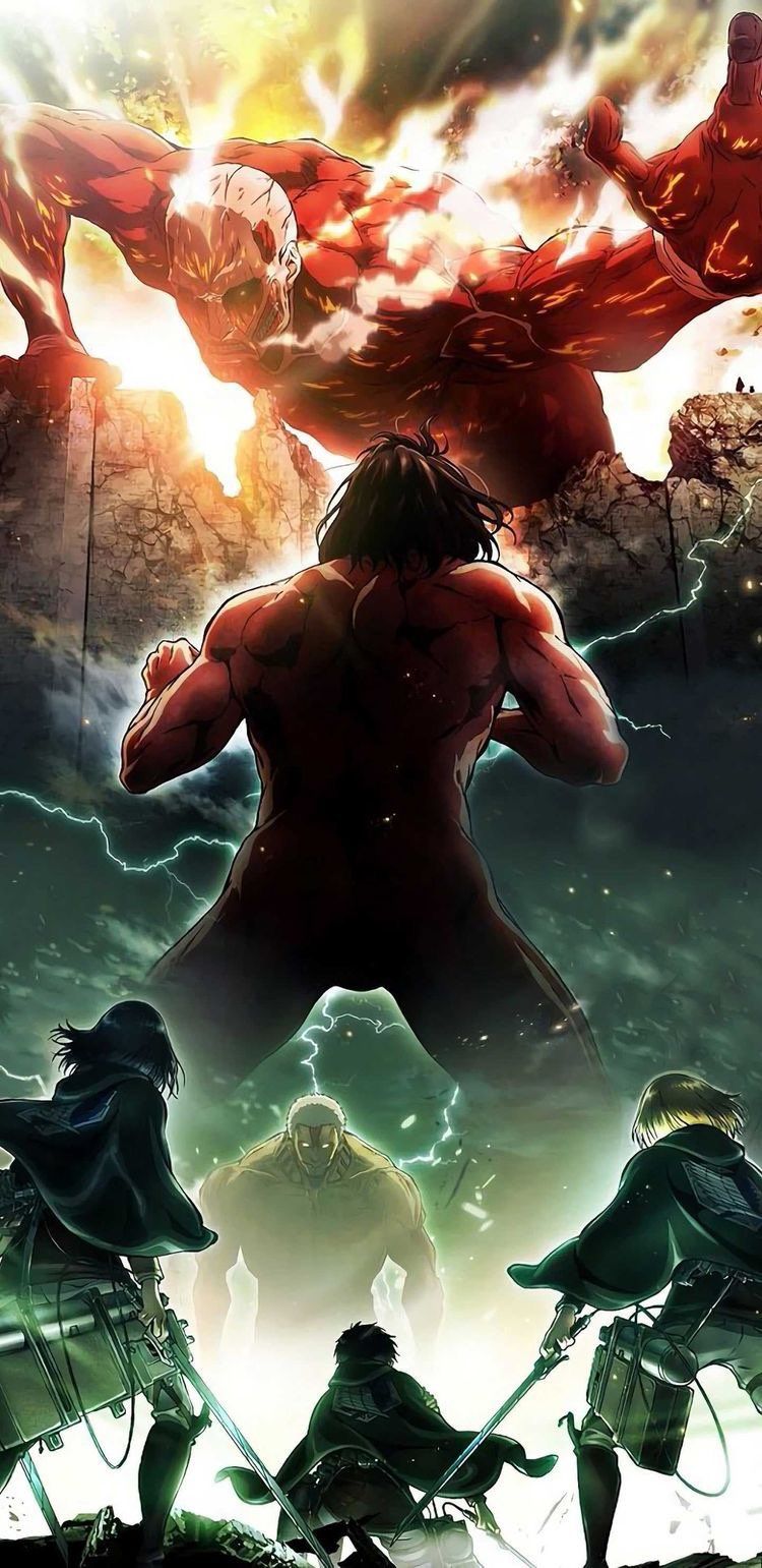 750x1541 Wallpaper Attack on Titan, Eren Yeager, Animated Cartoon, Light, Nature, Background Free Image