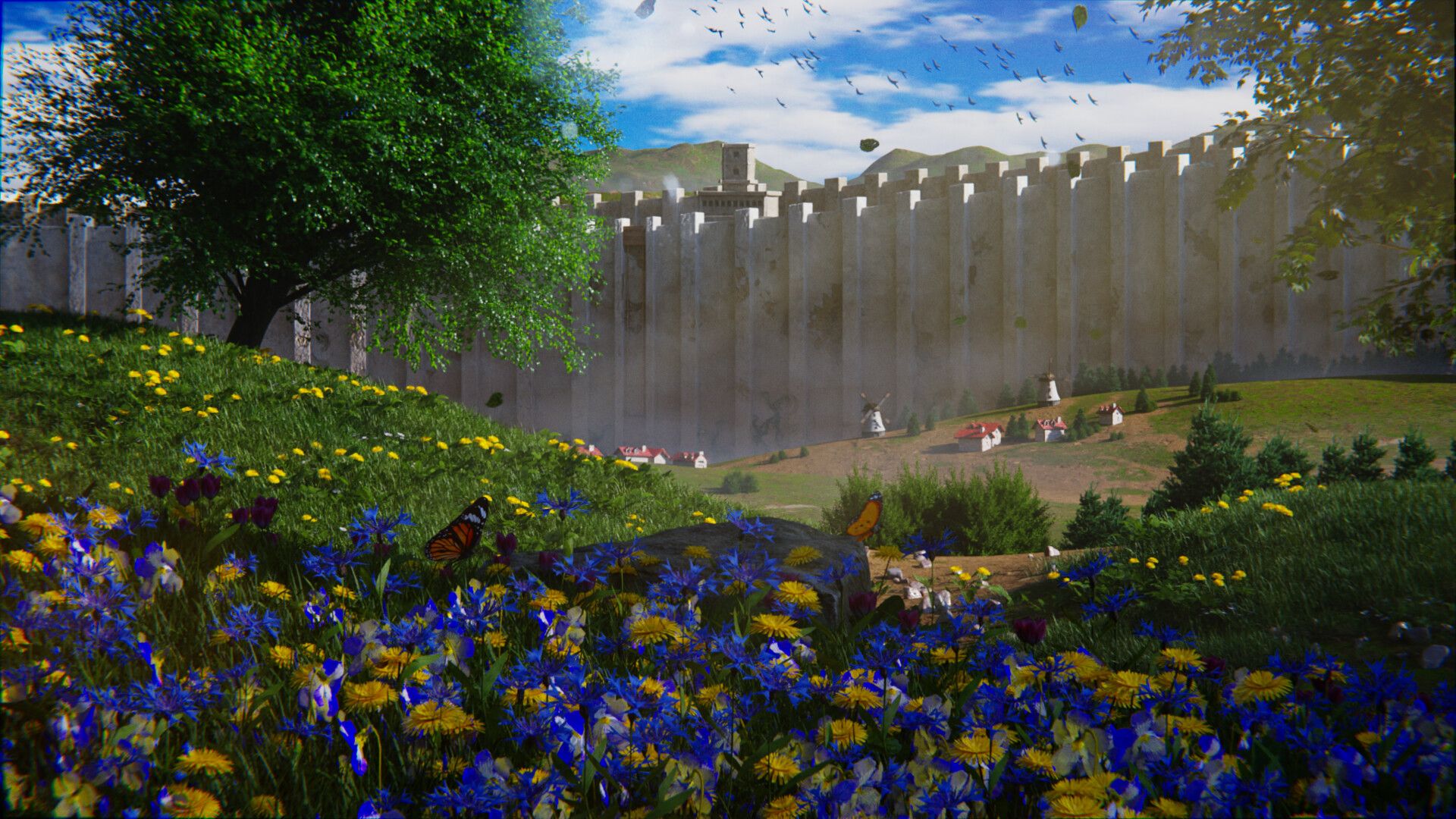 1920x1080 Attack On Titan environment render (Blender render)