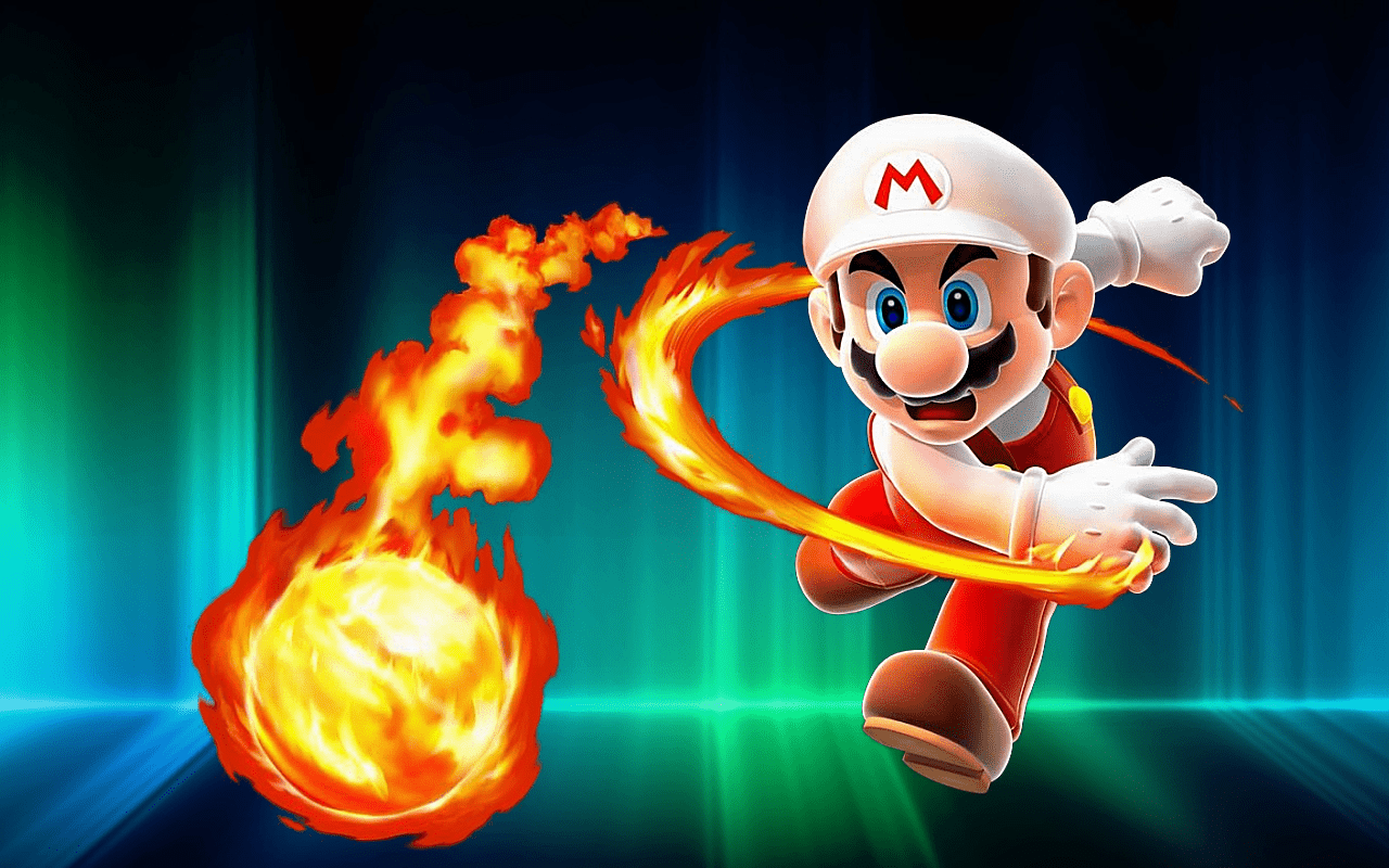 1280x800 Fire Mario Wallpaper