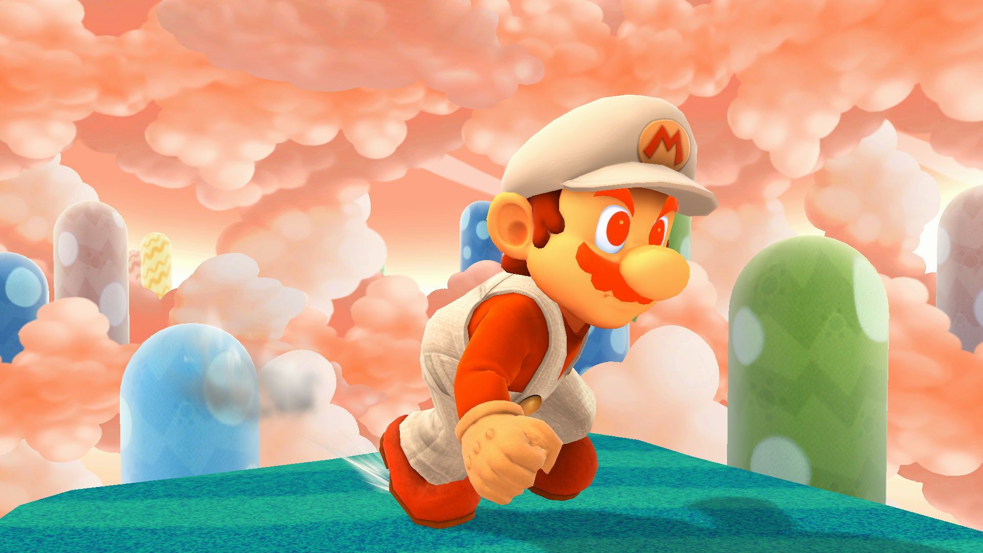 1920x1080 NES Fire Mario Mod for Super Smash Bros. (Wii U)