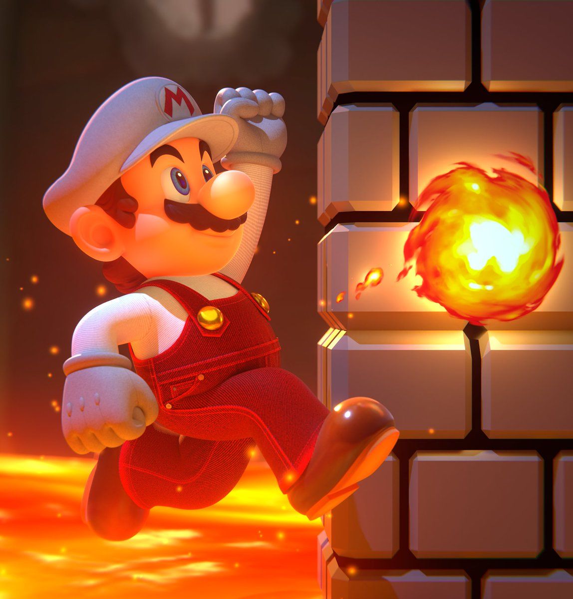 1148x1200 Now You're Playing With Power! #b3D #blender #Mario #SuperMarioBros #NES #Nintendo #render D