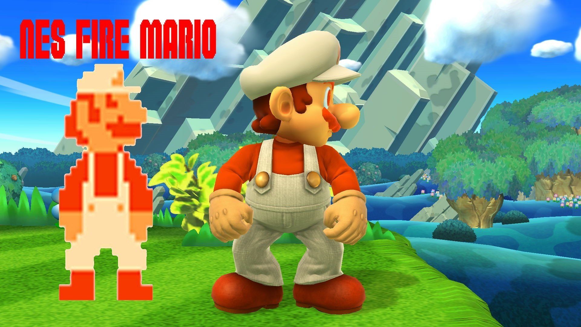 1920x1080 NES Fire Mario