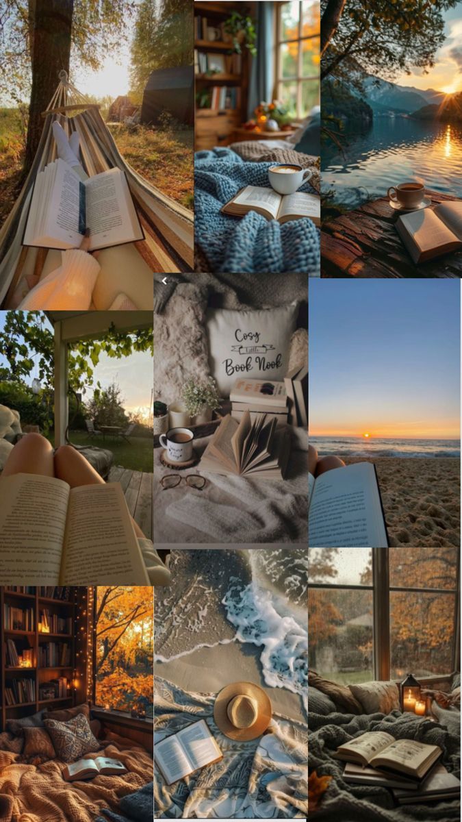 675x1200 Reading Aesthetic. Cottagecore wallpaper with books, Cozy fall aesthetic wallpaper collage ipad, Marilyn monroe artwork