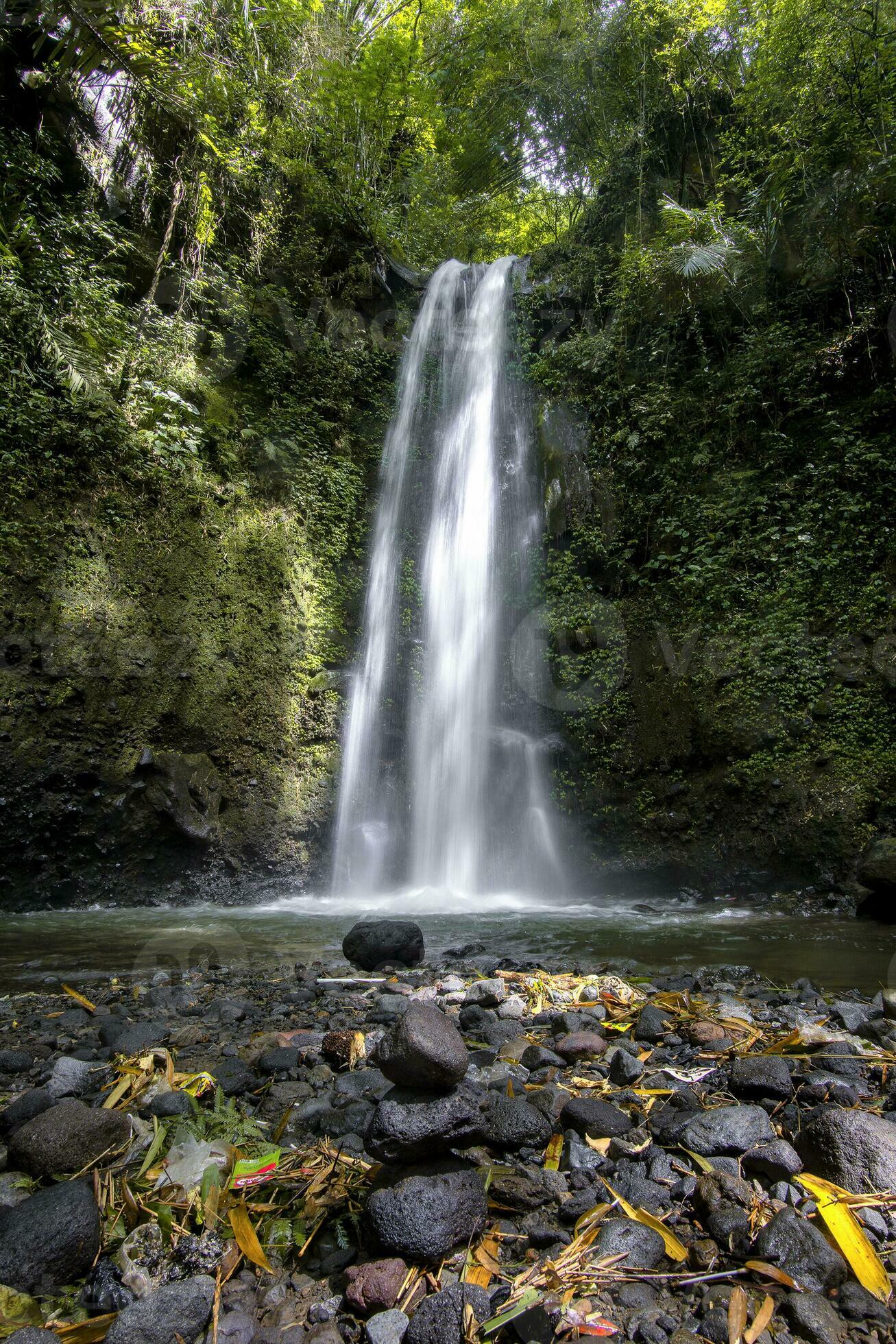1307x1960 Stunning autumn wallpaper Purbosono hidden waterfall in Wonosobo, Indonesia