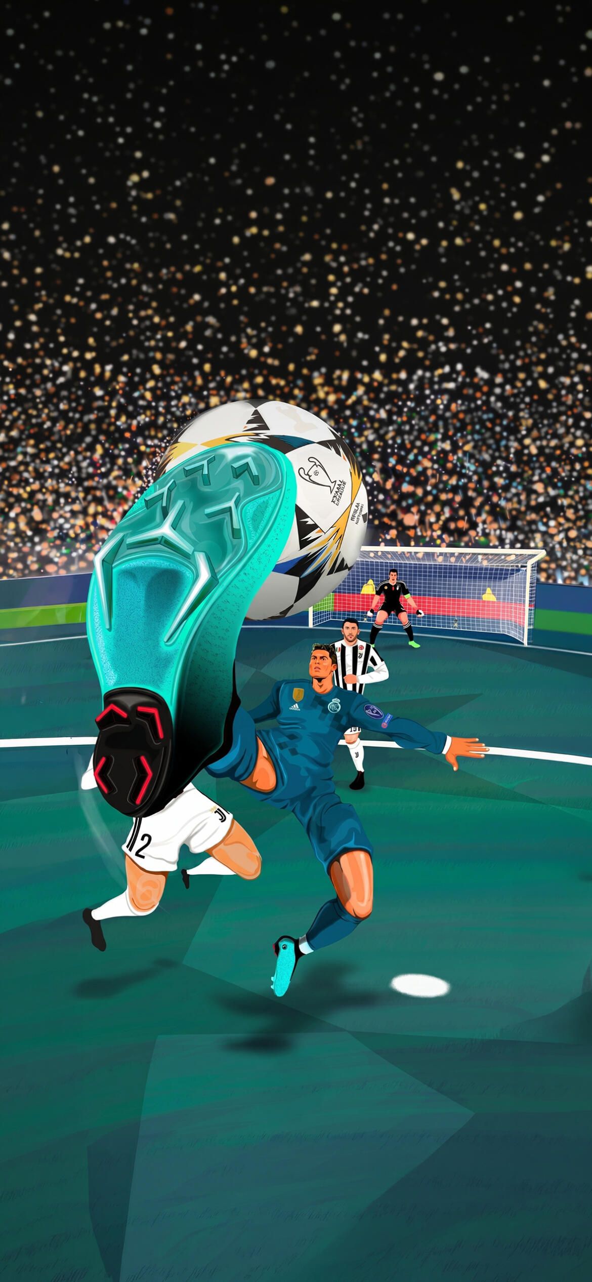 1170x2532 Cristiano Bicycle Kick Wallpaper