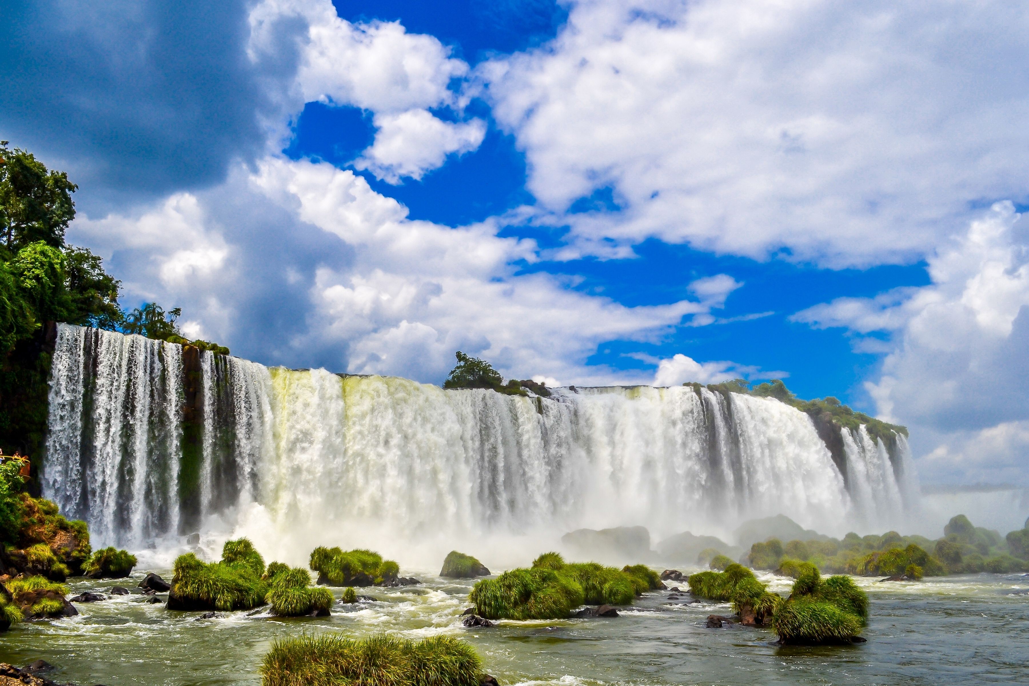 3600x2400 Wallpaper the sky, clouds, waterfall, Brazil, Brazil, The Iguaçu Falls, bumps, Iguazu Falls for mobile and desktop, section пейзажи, resolution 3600x2400