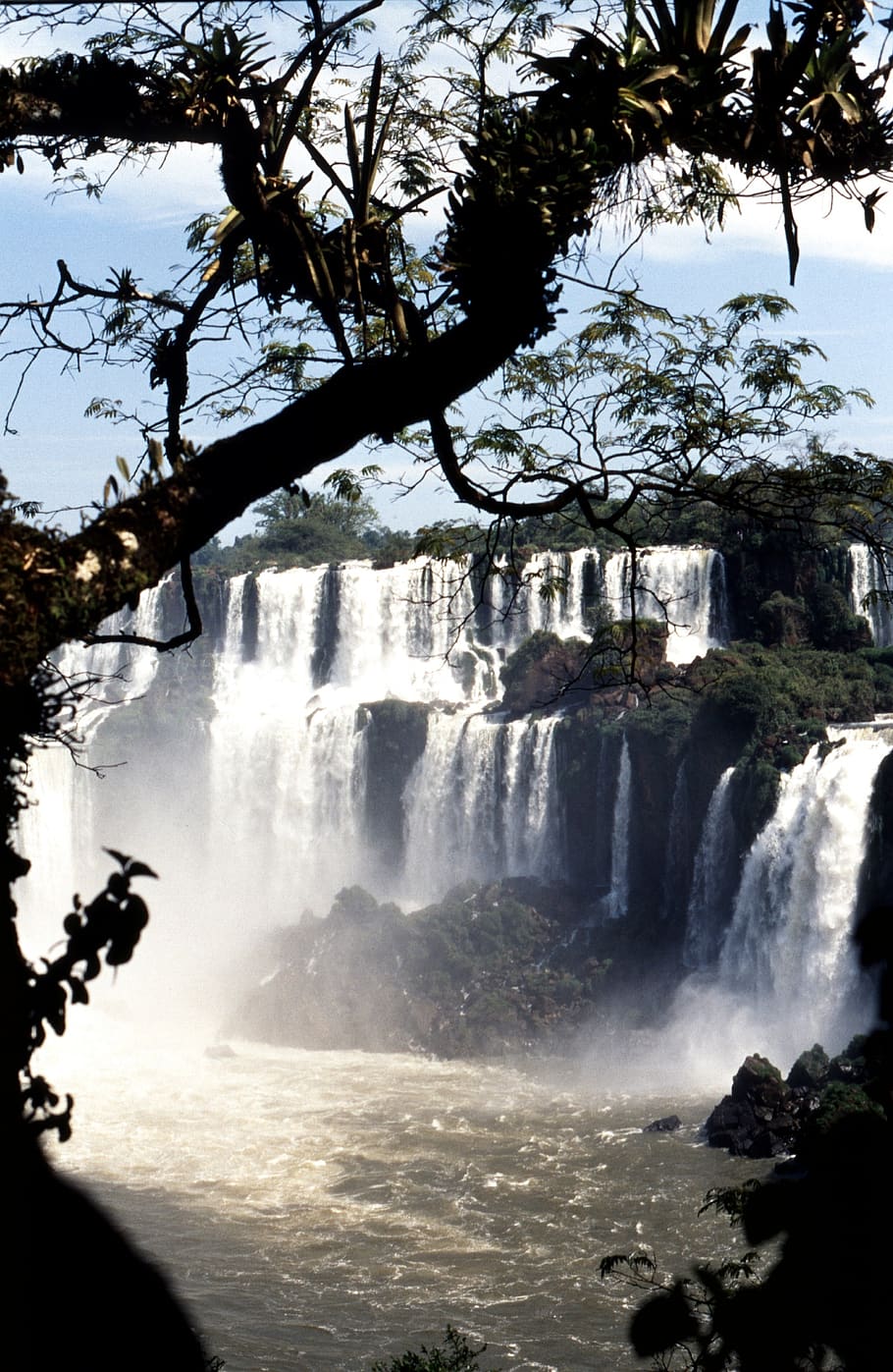 910x1397 HD wallpaper: waterfall, brazil, iguazú waterfalls, impressive, iguazu, river