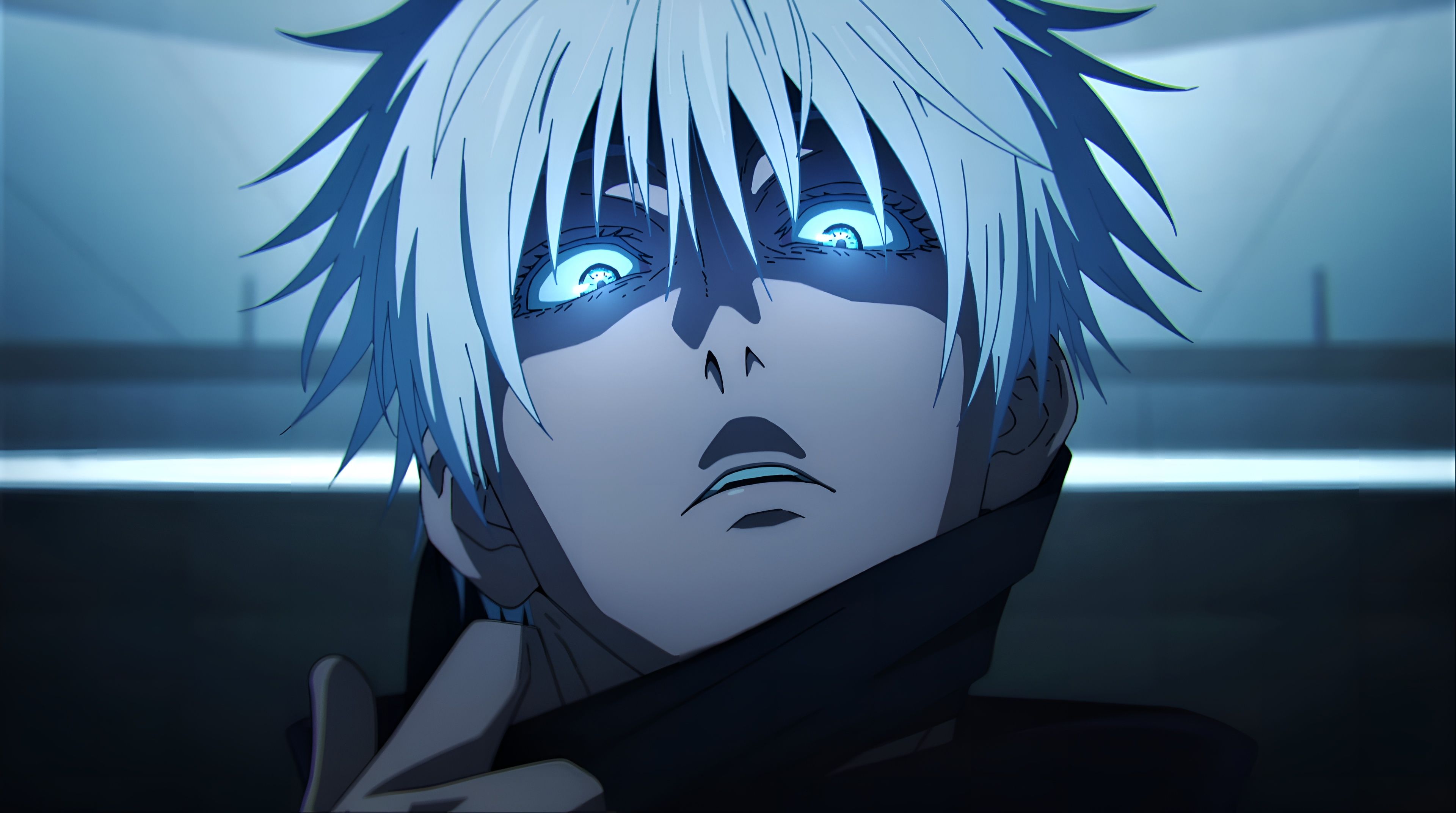 3840x2144 Gojo Satoru Glowing Eyes 4K Anime Wallpaperx2144