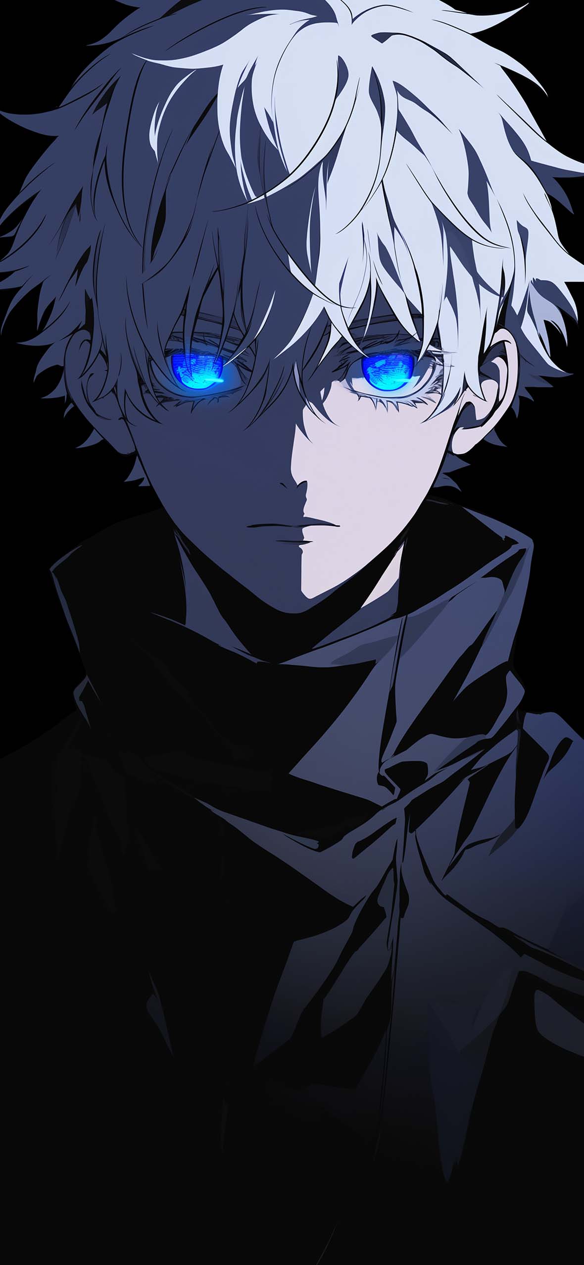 1180x2554 Gojo Glowing Eyes Wallpaper